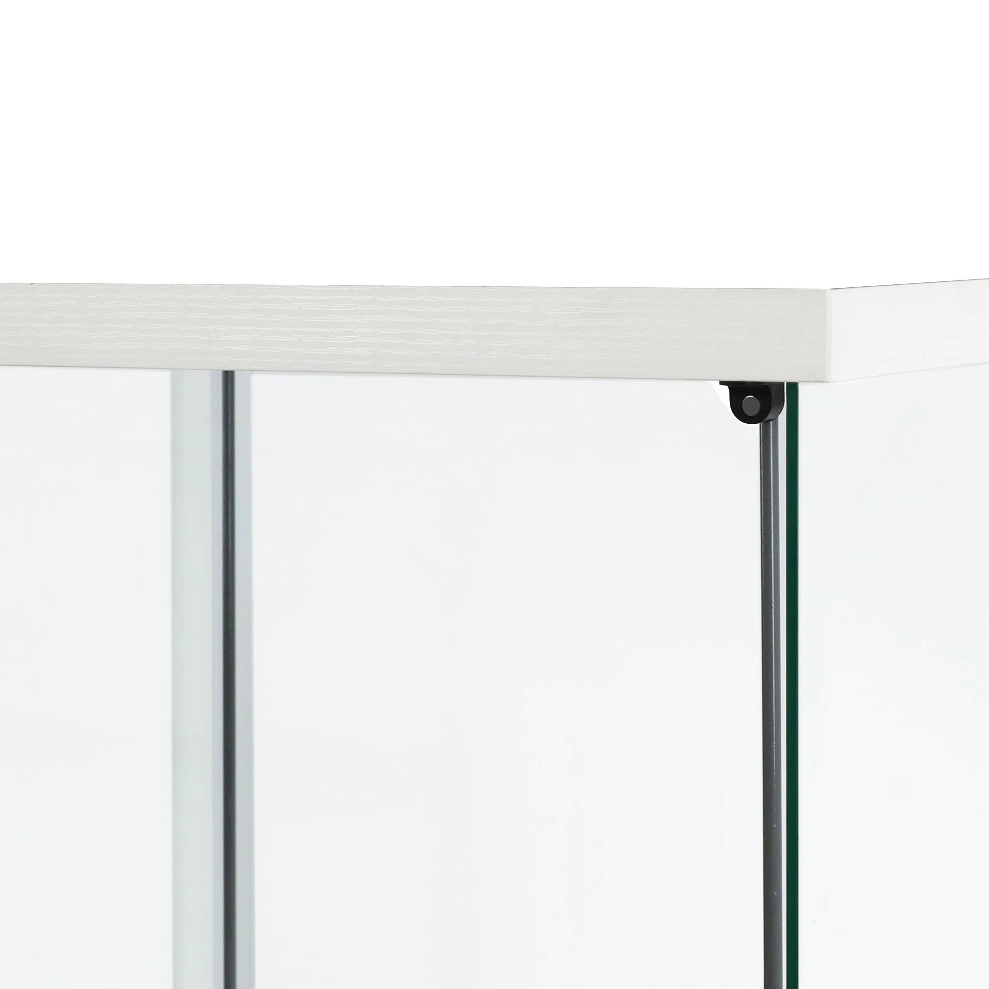 4 Stacked Display Cabinet 4-Tier Glass Door - White, 4 of 8