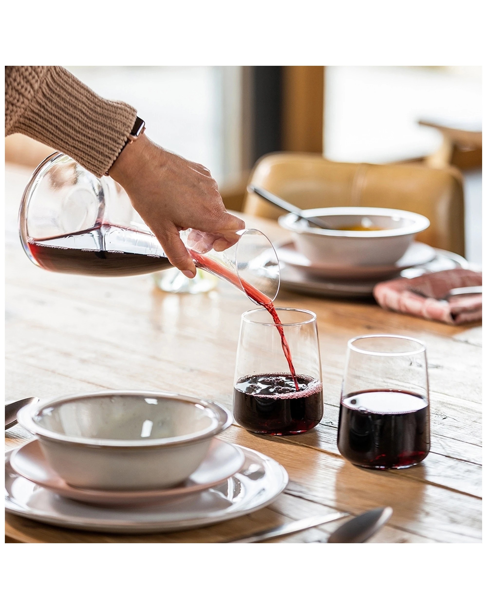 6 6pc Ecology Ida Stemless Wine/gin/water Drinking Glasses/tumbler Cup Clear 430ml
 - Clear, 6 of 6