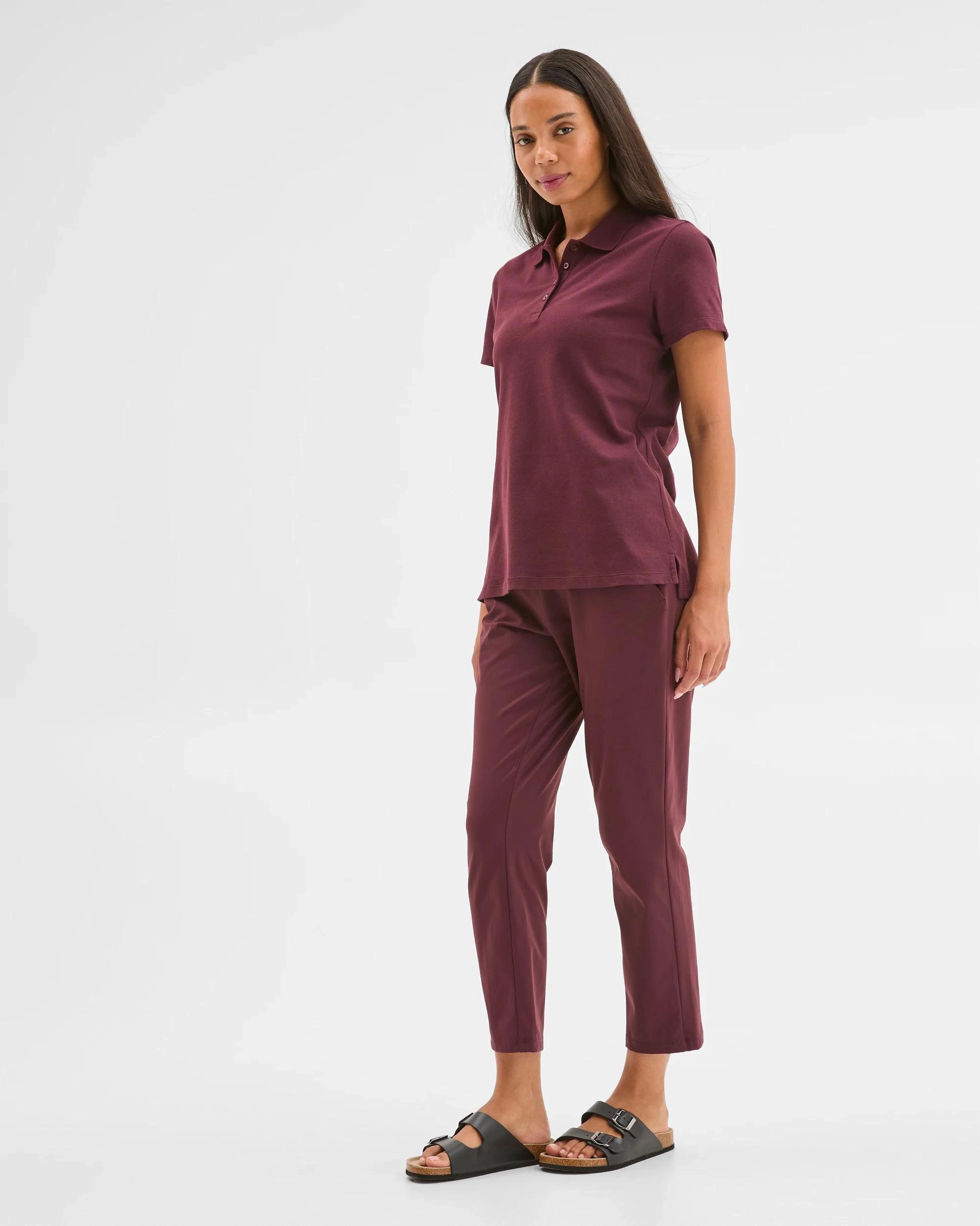 3 Target Active Australian Cotton Polo T-Shirt WINE, 3 of 7