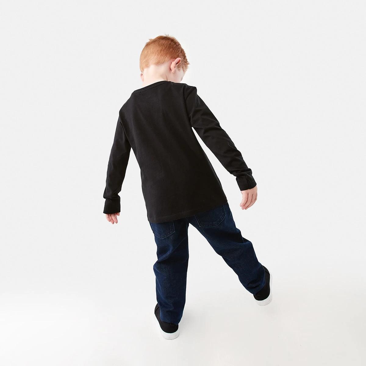 6 Long Sleeve Print T-shirt Black Dino, 6 of 8