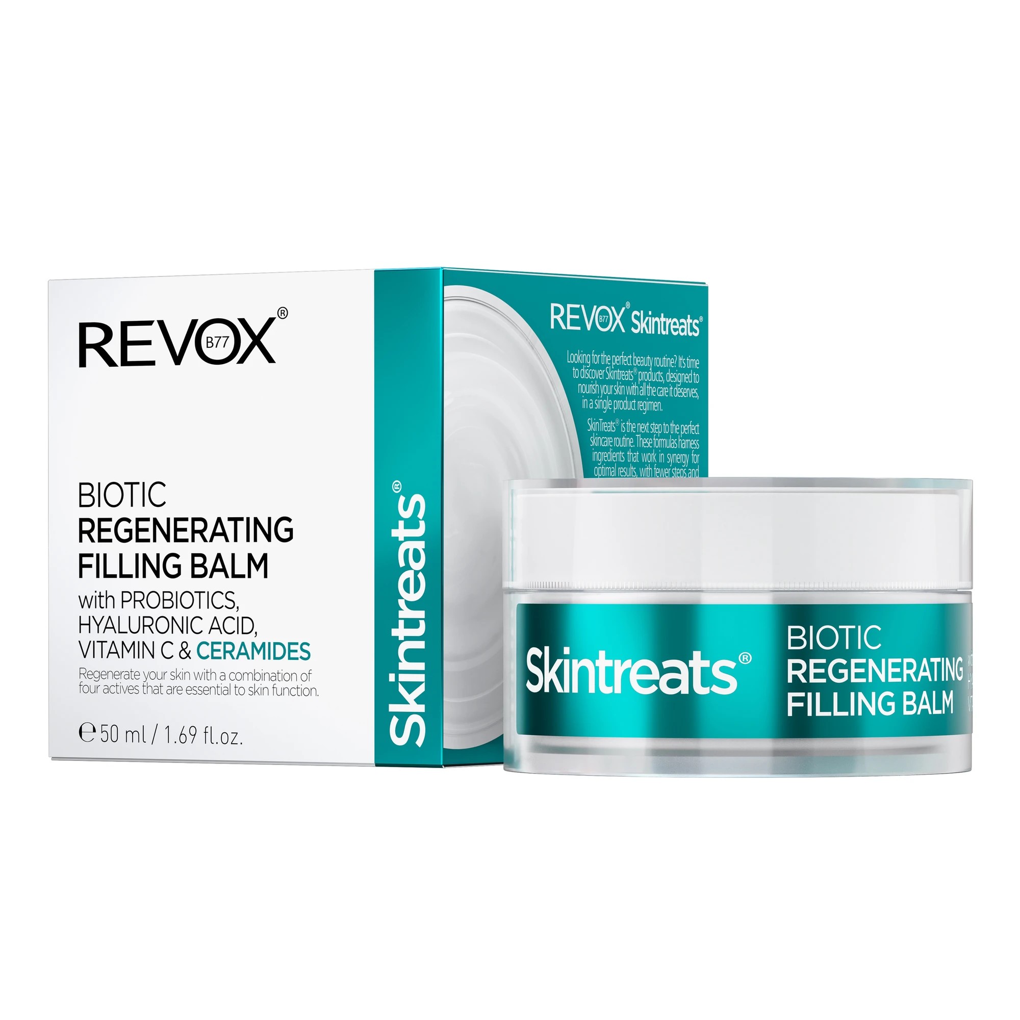 1 Revox B77 Skintreats Biotic Regenerating Filling Balm 50ml - Ceramides, Probiotics, Hyaluronic Acid and Vitamin C, 1 of 2