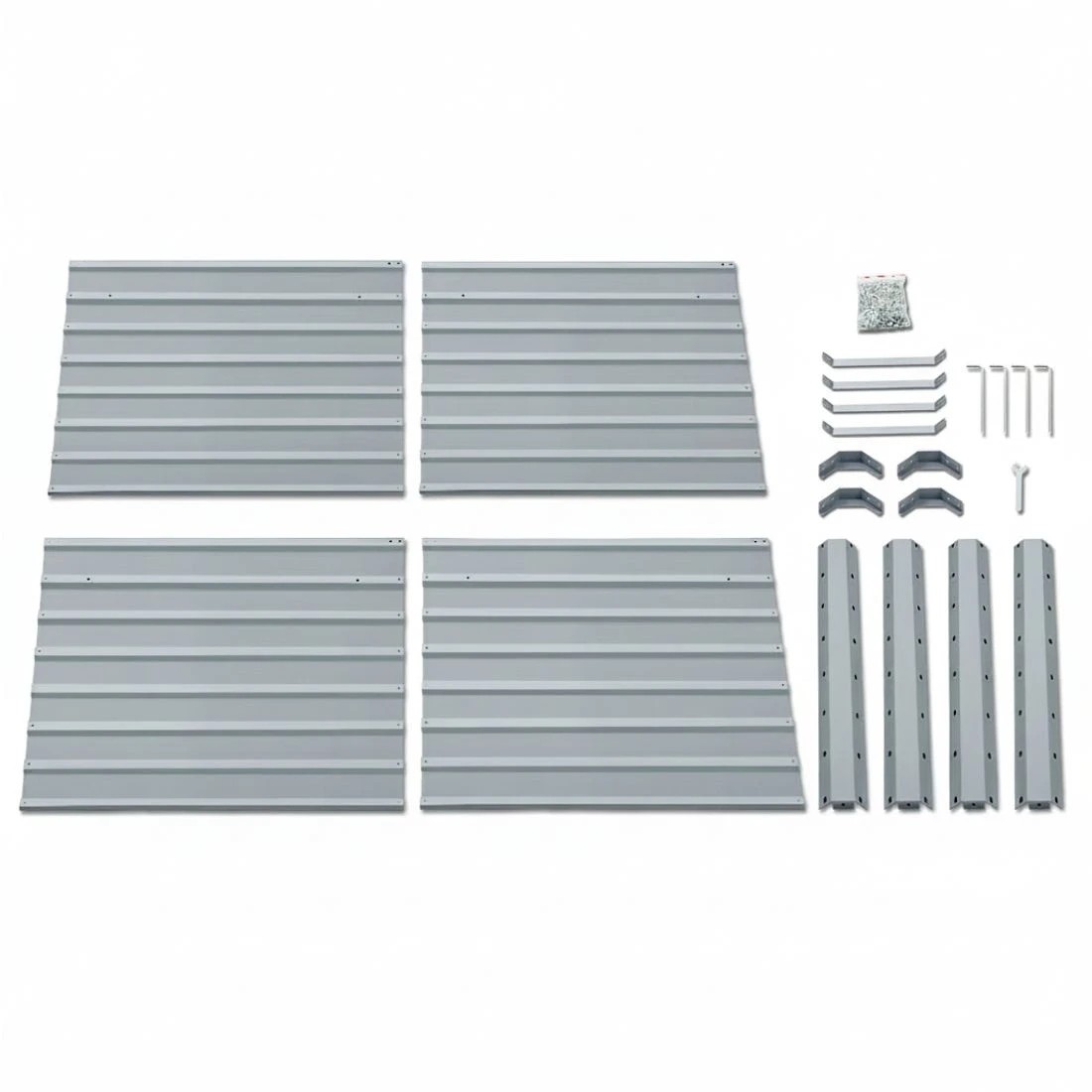 5 Green Fingers 2x Garden Bed 100x100x77cm Planter Box Raised Container Galvanised - Grey, 5 of 6