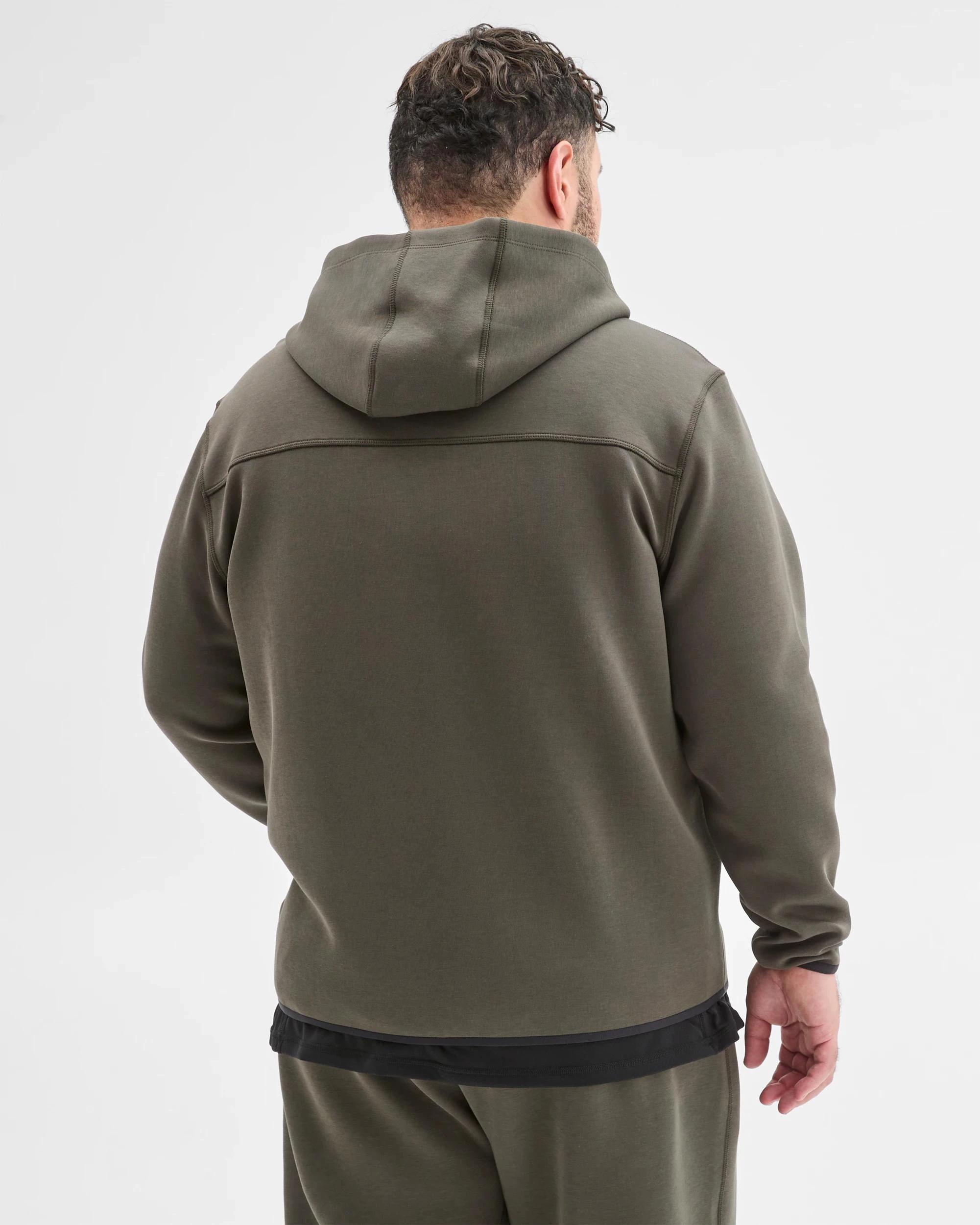 4 Target Man Plus Plus Size Australian Cotton Blend Active Zip Through Fleece Hoodie KHAKI, 4 of 5