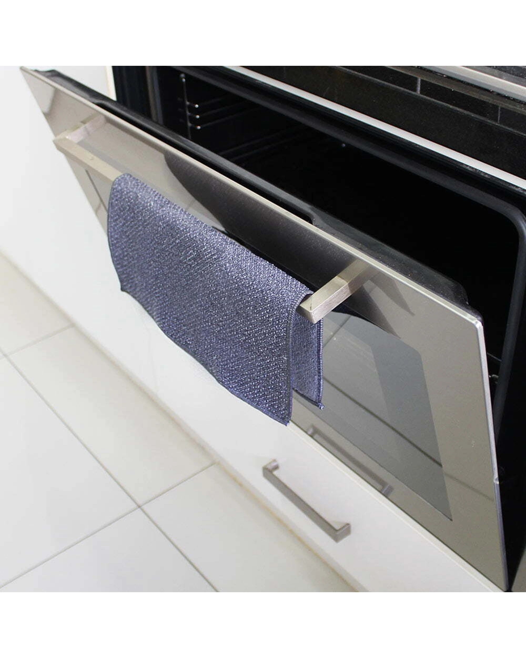 3 White Magic Eco Cloth Oven & Cooktop Grease Grime Remover Dual-Sided Cloth - Grey, 3 of 3