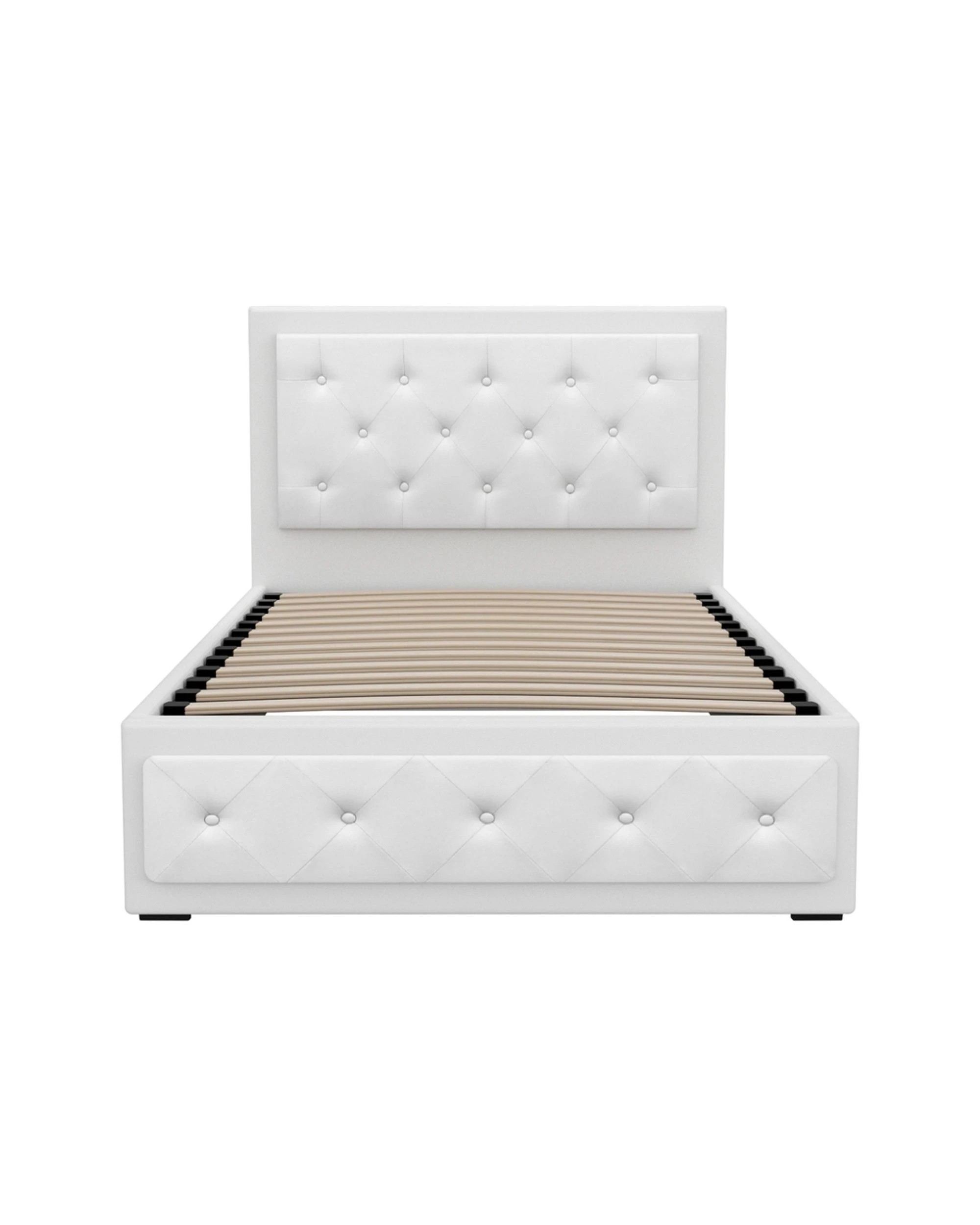 3 Artiss Bed Frame King Single Size Gas Lift
 - White, 3 of 4