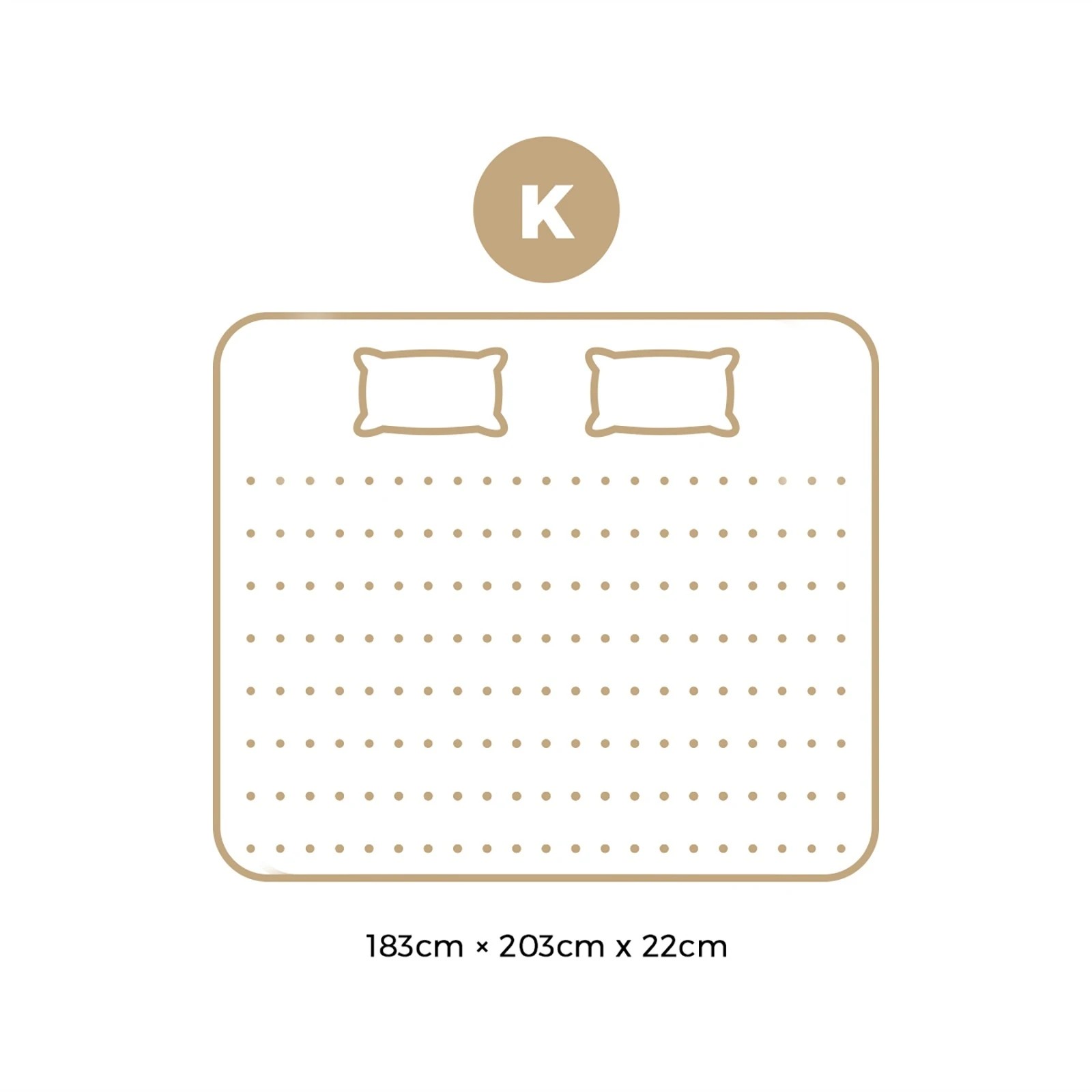 2 Bedra Bedding King Mattress Luxury Bed Bonnell Spring Foam 22cm
 - Multi, 2 of 2