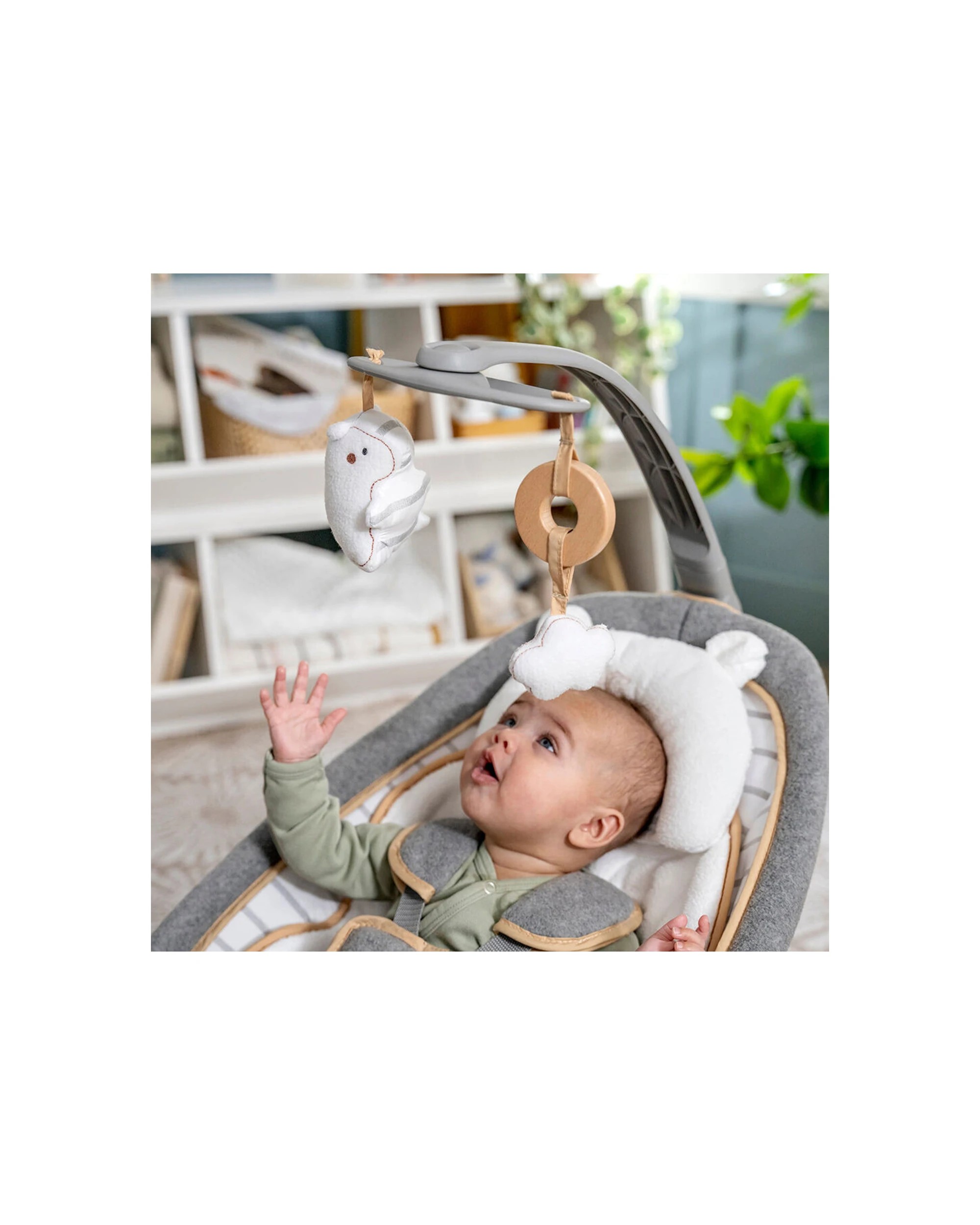 7 Ingenuity Modern Baby Rocker Recline Toy Bar Vibrations And Music 0 Months - Grey, 7 of 8