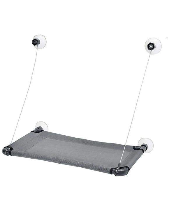 M-pets Horizon Cat Window Perch 73cm Grey Hanging Pet Bed For Cats And Kittens - Grey