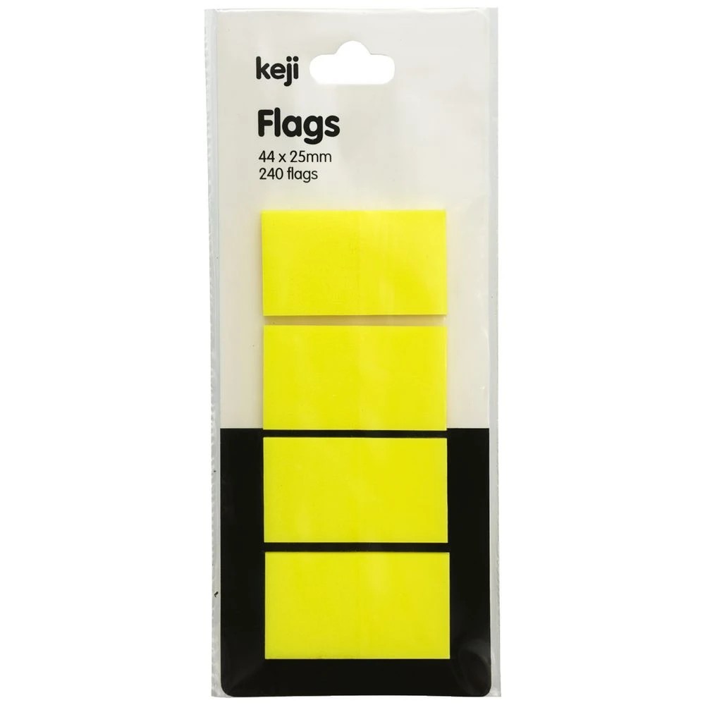 1 Keji Flags 25x44mm Yellow 4 Pack, 1 of 3