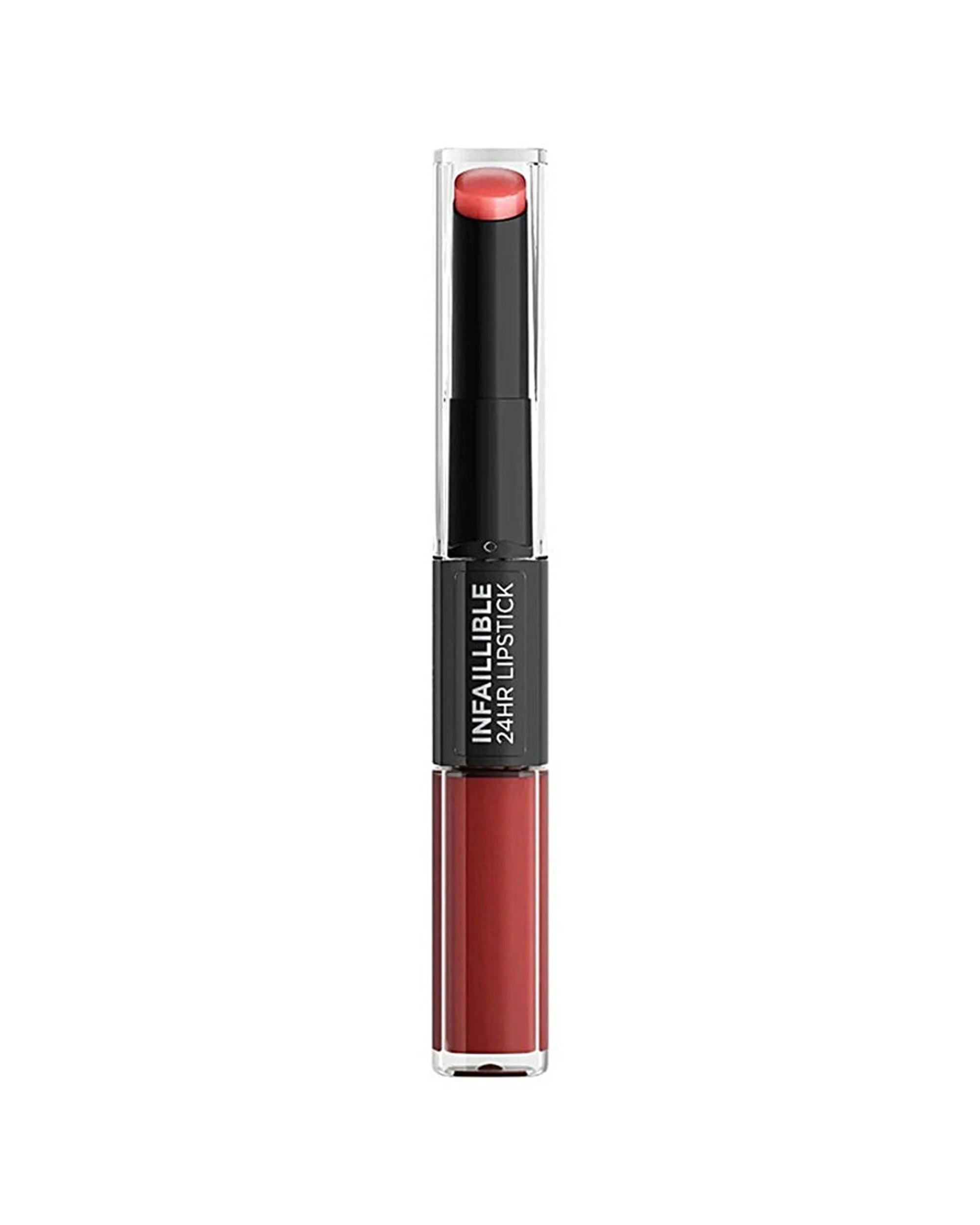 1 L'Oreal Paris Infallible 2 Step Liquid Lipstick Longwear 435 Fearless Corail, 1 of 1