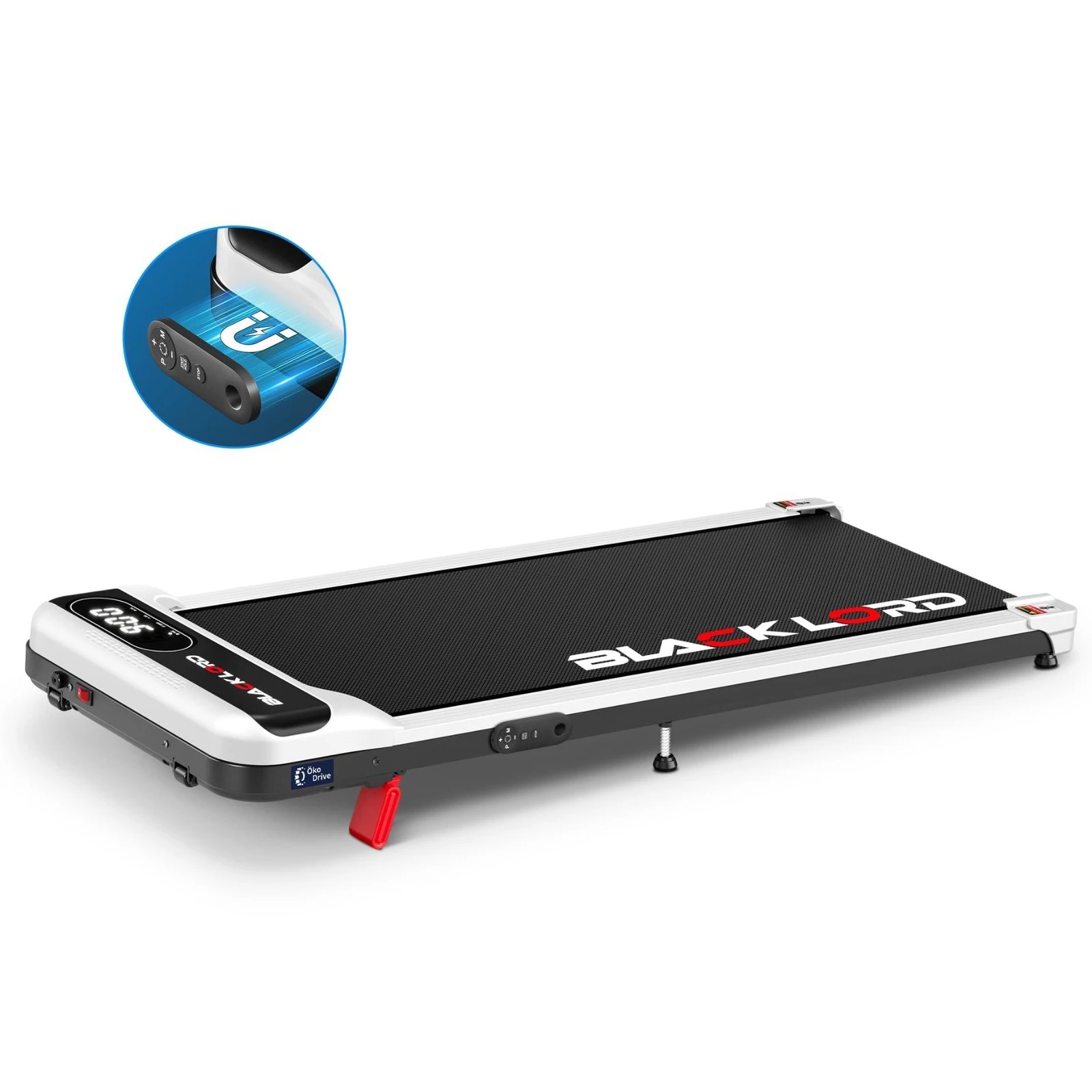 1 Black Lord Treadmill Electric Walking Pad Incline Home Gym Magnetic Remote - White, 1 of 8