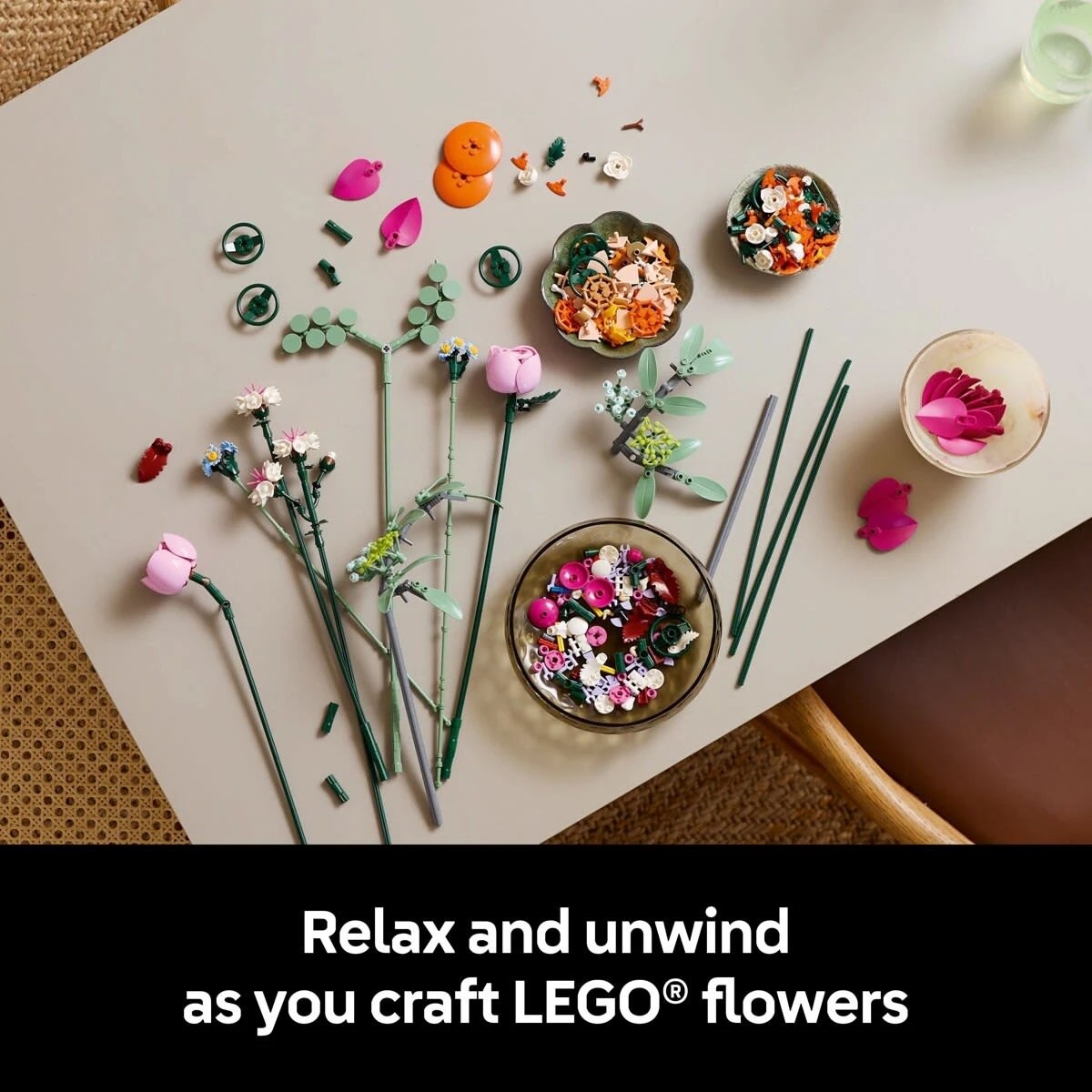 6 LEGO Botanicals Pretty Pink Flower Bouquet 10342, 6 of 10