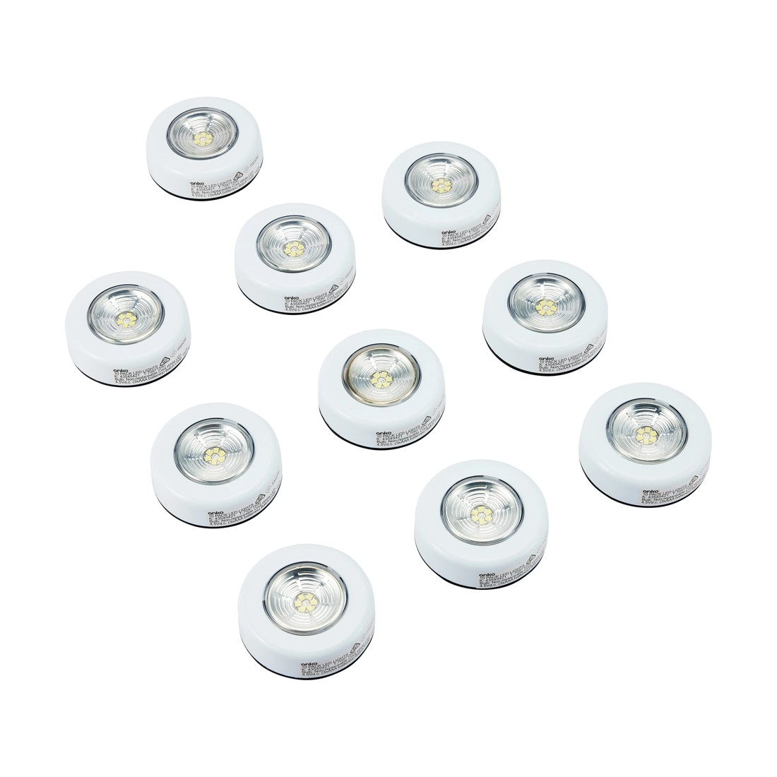 1 10 Pack LED Puck Lights, 1 of 7