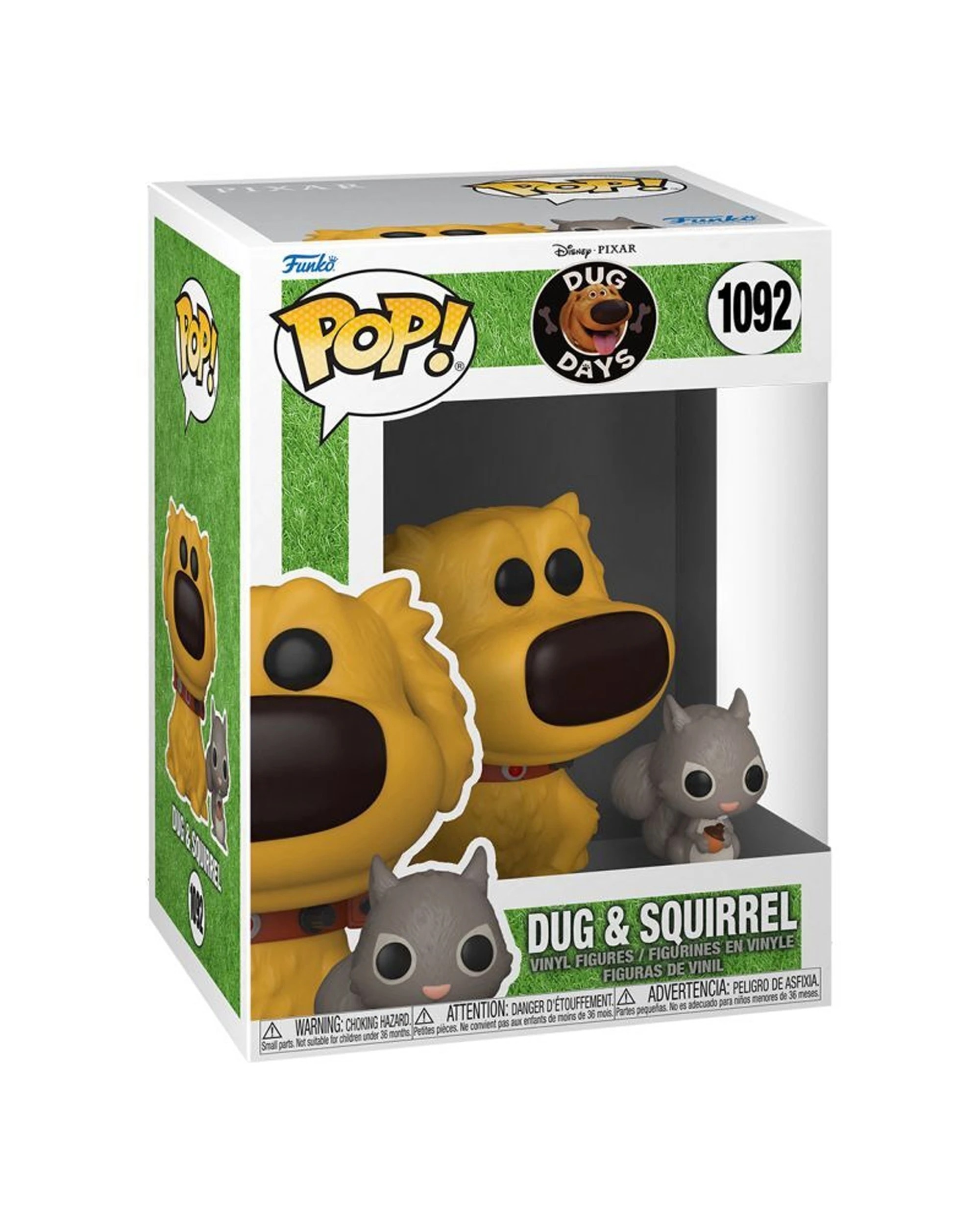 3 Pop Vinyl Figurine Dug Days - Dug W Squirrel 10cm Plastic Collectible Toy - Multi, 3 of 3