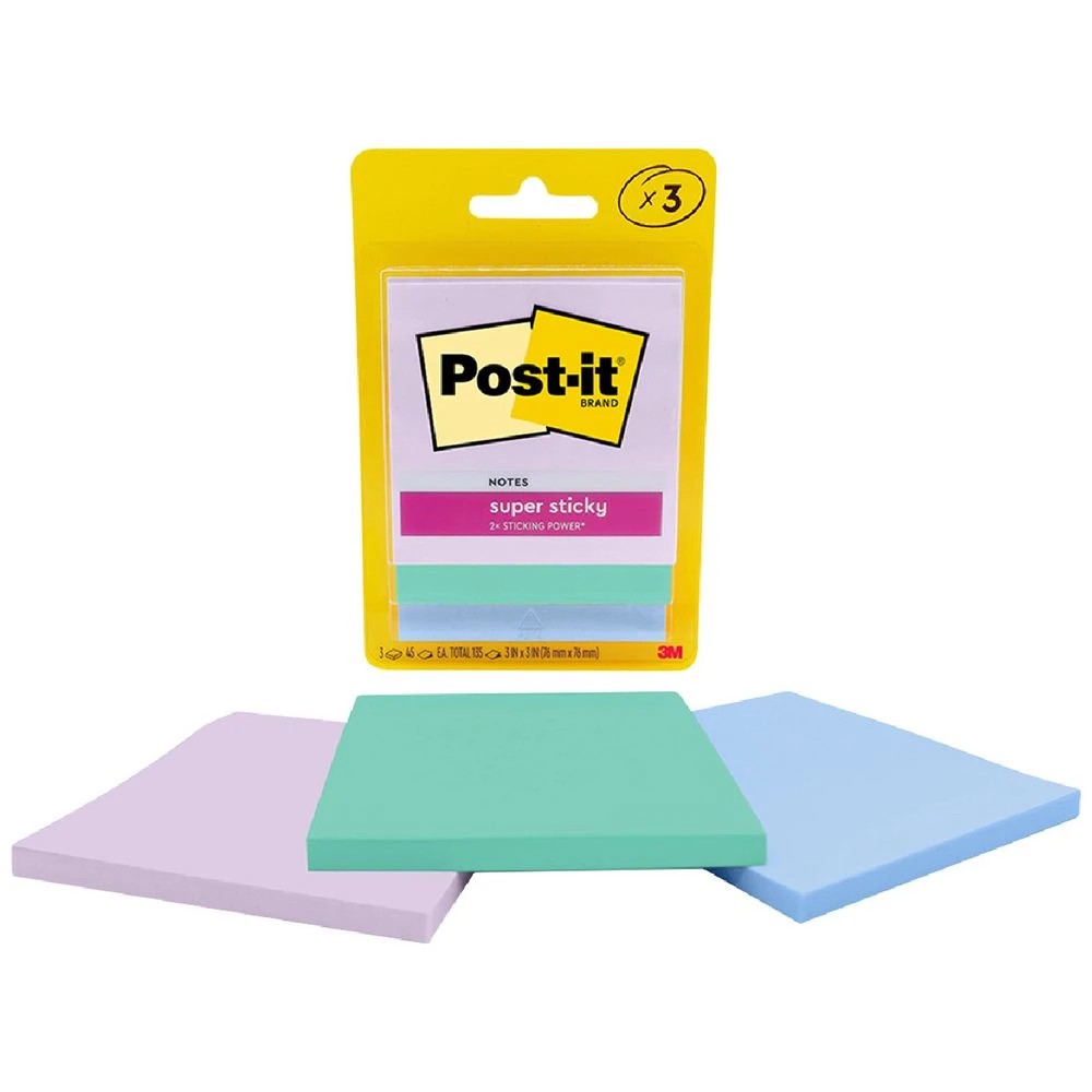 3 Post-it Super Sticky Notes 76 x 76 mm Blue Hour 3 Pack, 3 of 6
