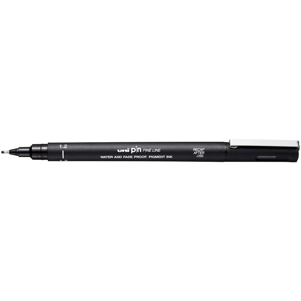 1 Uni Pin Fineliner 1.2 mm Black, 1 of 2