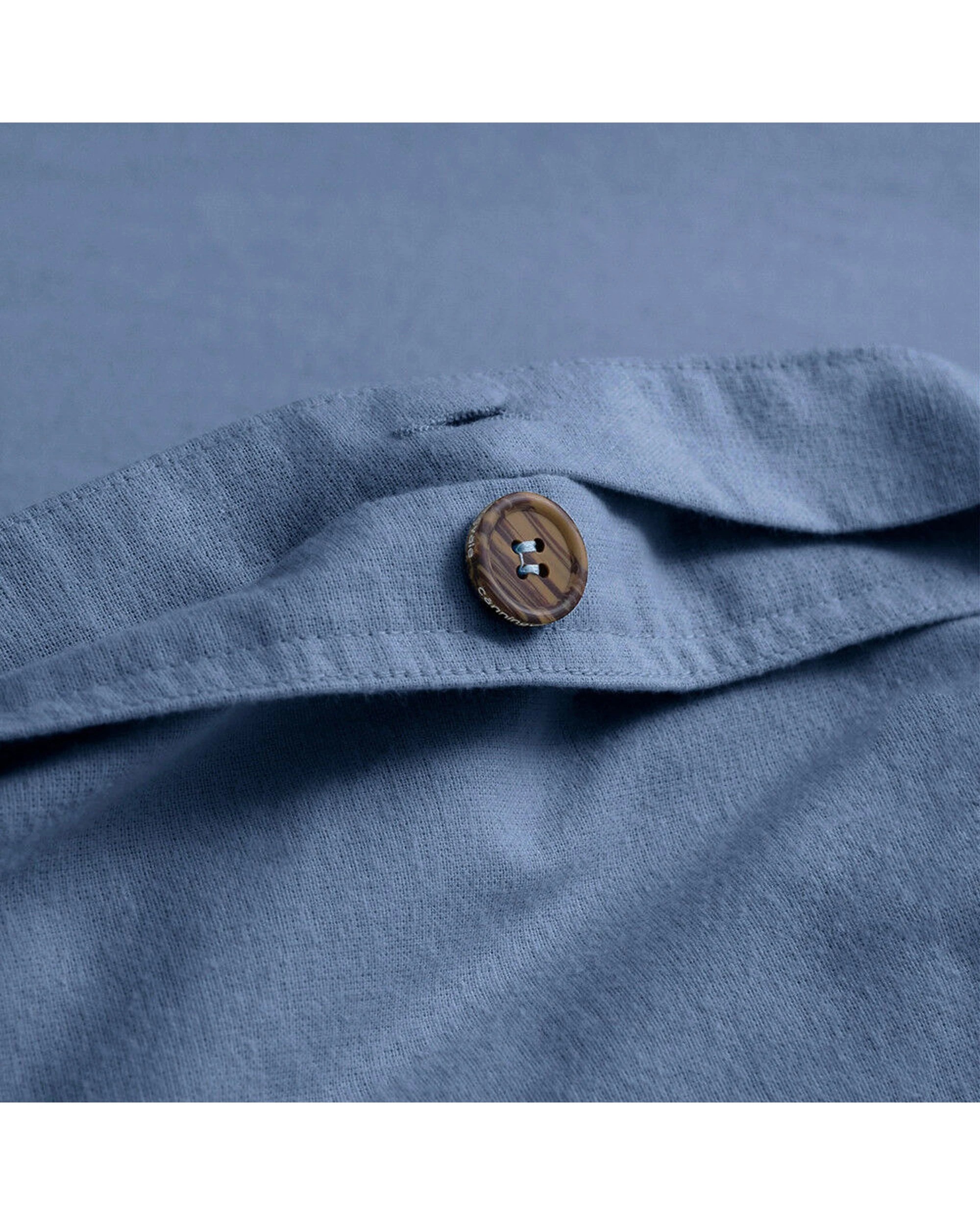 3 Canningvale Cozi Cotton Flannelette Quilt Bed Bedding Cover Set Ink Single - Blue, 3 of 5