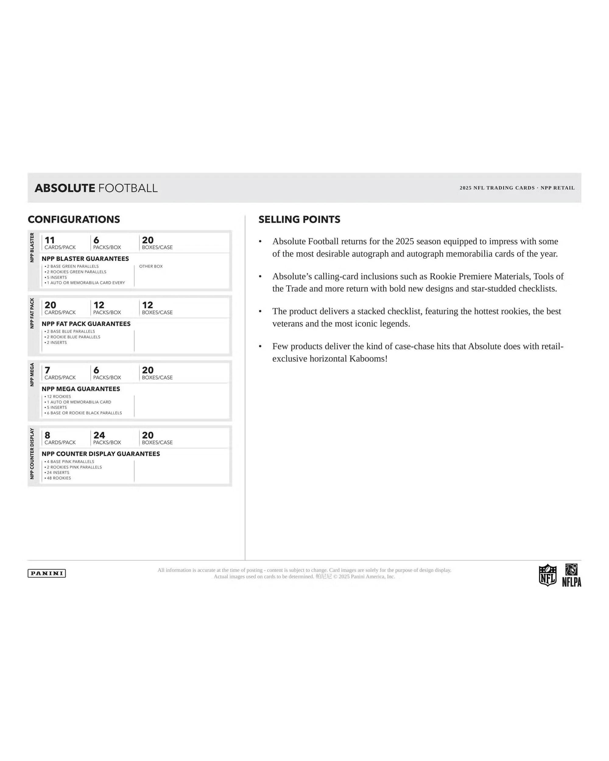 7 Panini NFL 2025 Absolute Football Retail Box, 7 of 10