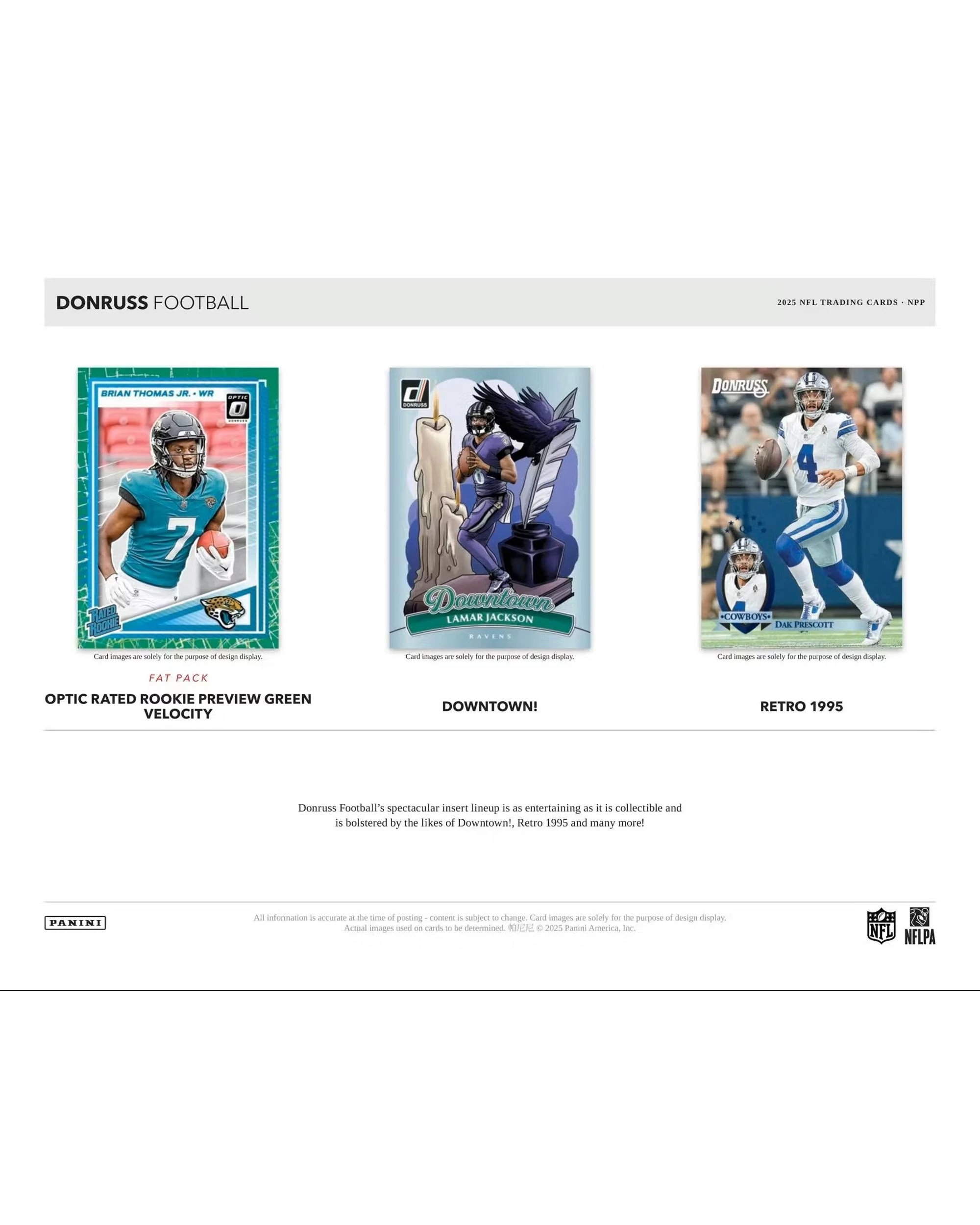 5 Panini NFL 2025 Donruss Football Trading Card Fat Pack, 5 of 6