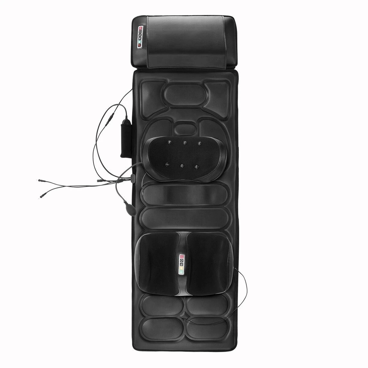 2 HOMASA Full Body Massage Mat Heated Foot Back Massager Shiatsu Vibration Lumbar Support Neck Leg Relax for Mattress Bed, 2 of 3