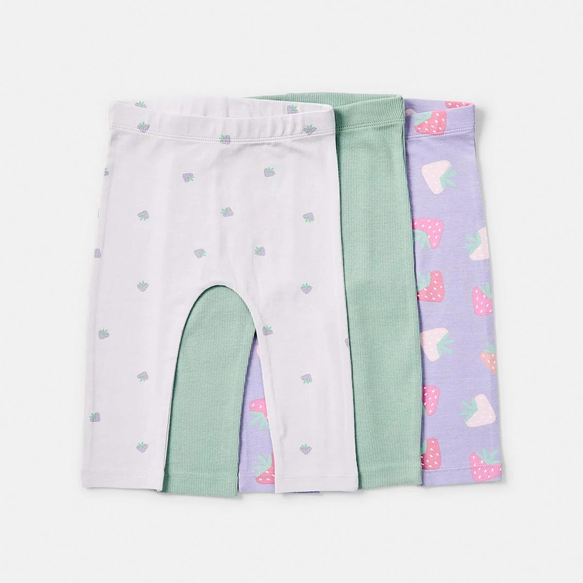 1 3 Pack Leggings Strawberry, 1 of 8