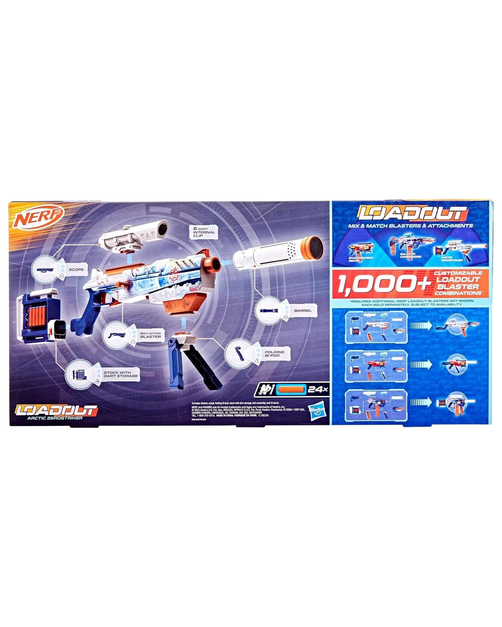 7 NERF Loadout Arctic Zerostriker Dart Blaster, 7 of 7