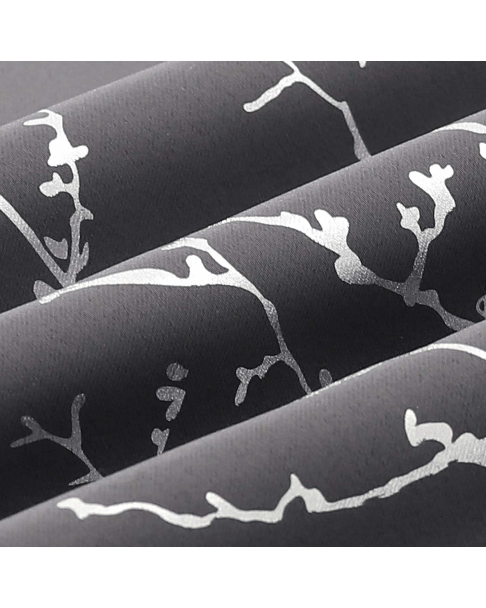 2 Smarcute Blockout Foil Print Twig Tree Grommet Curtain - 2X 132x243cm - Charcoal, 2 of 4