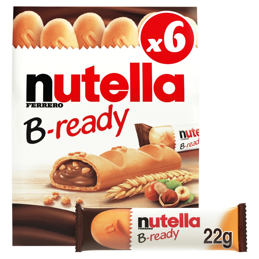 2 6 Piece Ferrero Nutella B-Ready 132g, 2 of 10