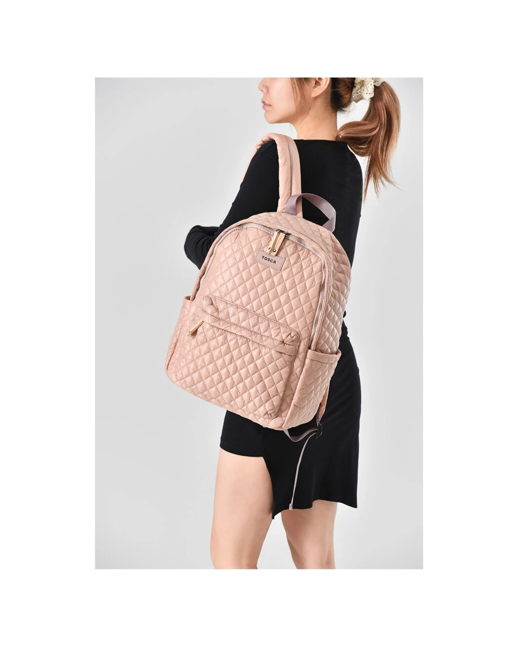 8 Tosca Metro Quilted Oxford Travel 15" Laptop Backpack - Pink, 8 of 9