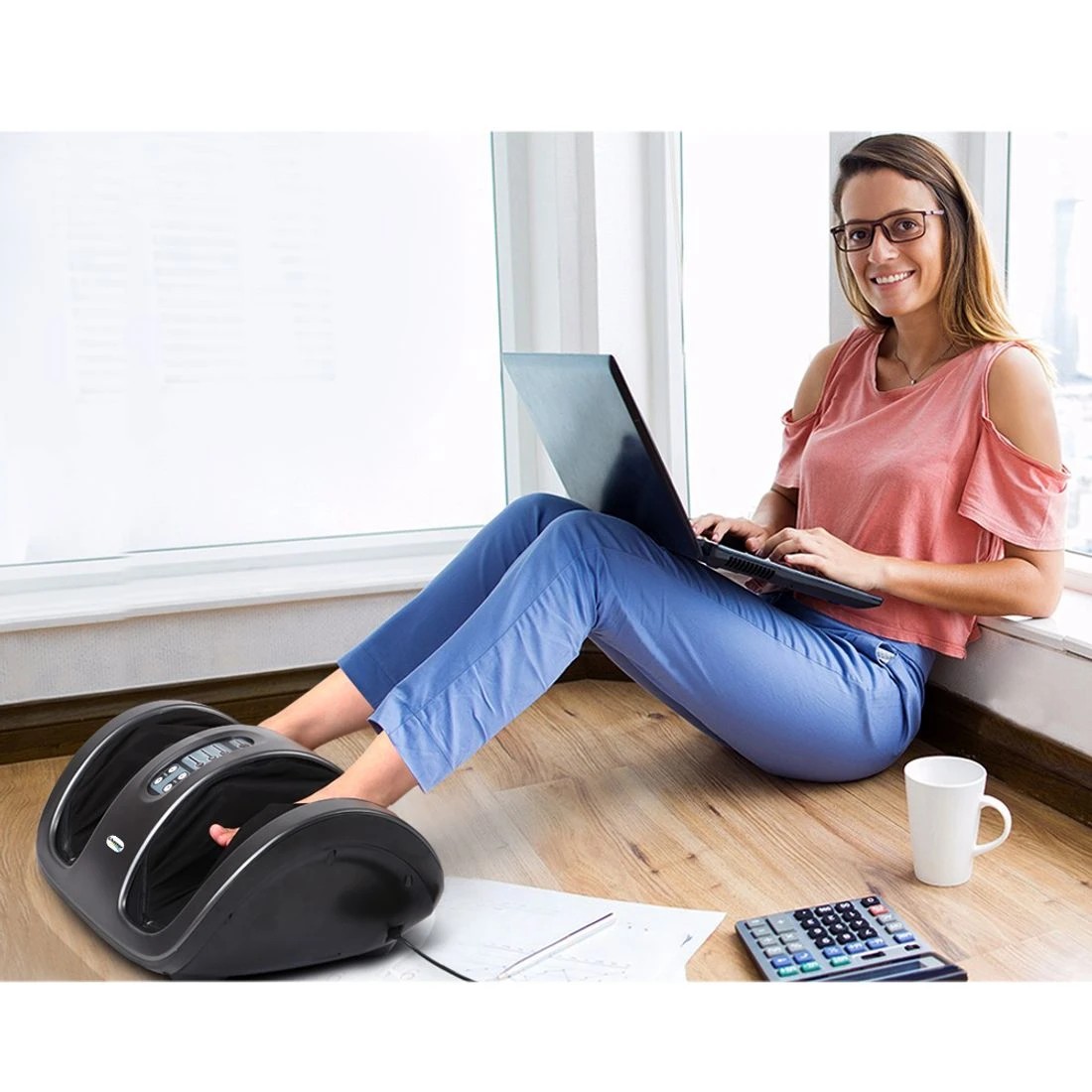 6 Livemor Foot Massager Shiatsu Massagers Electric Roller Kneading Leg - Multi, 6 of 6