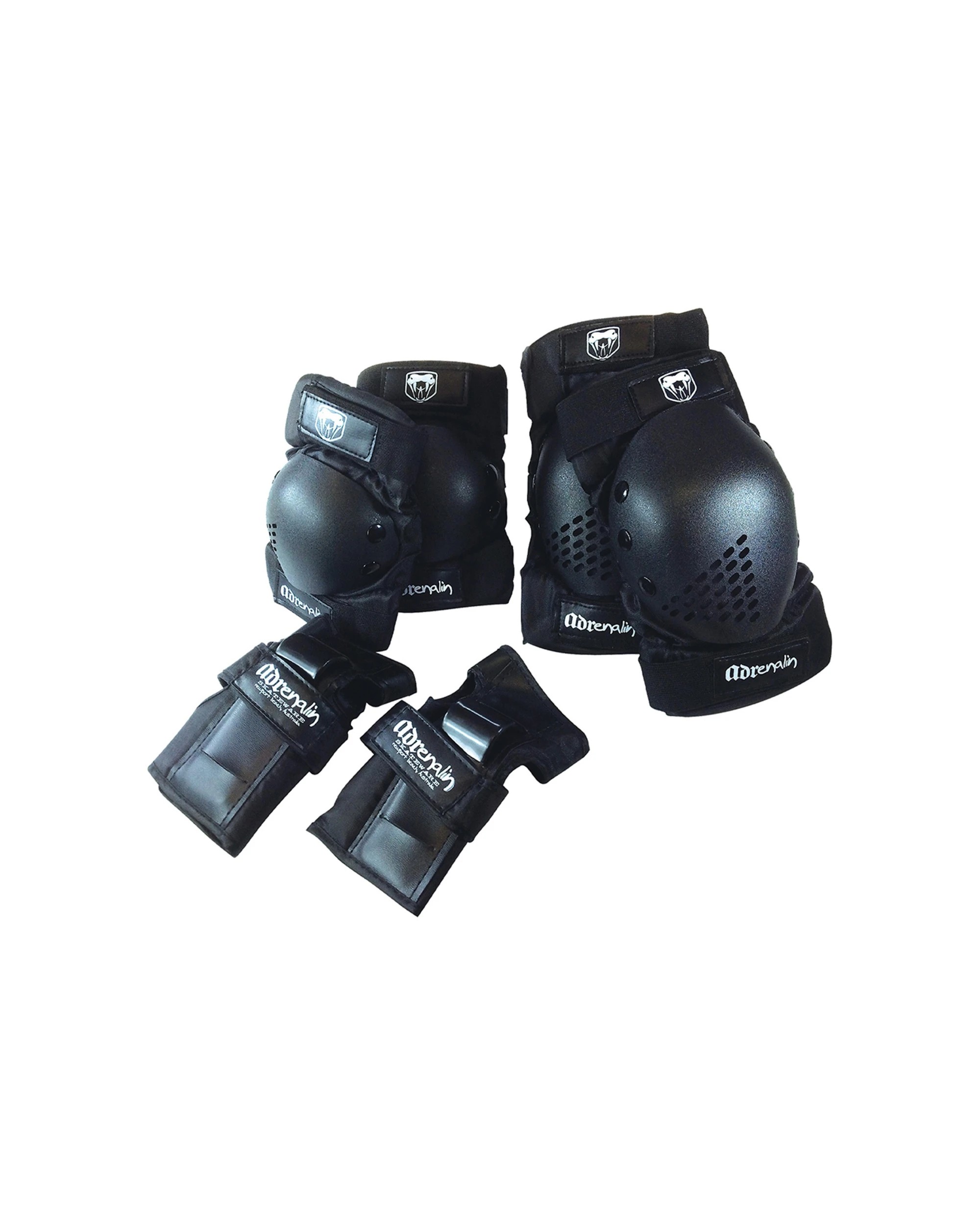 1 6pc Adrenalin Skate Protect Adult XL 14y+ - Black, 1 of 1