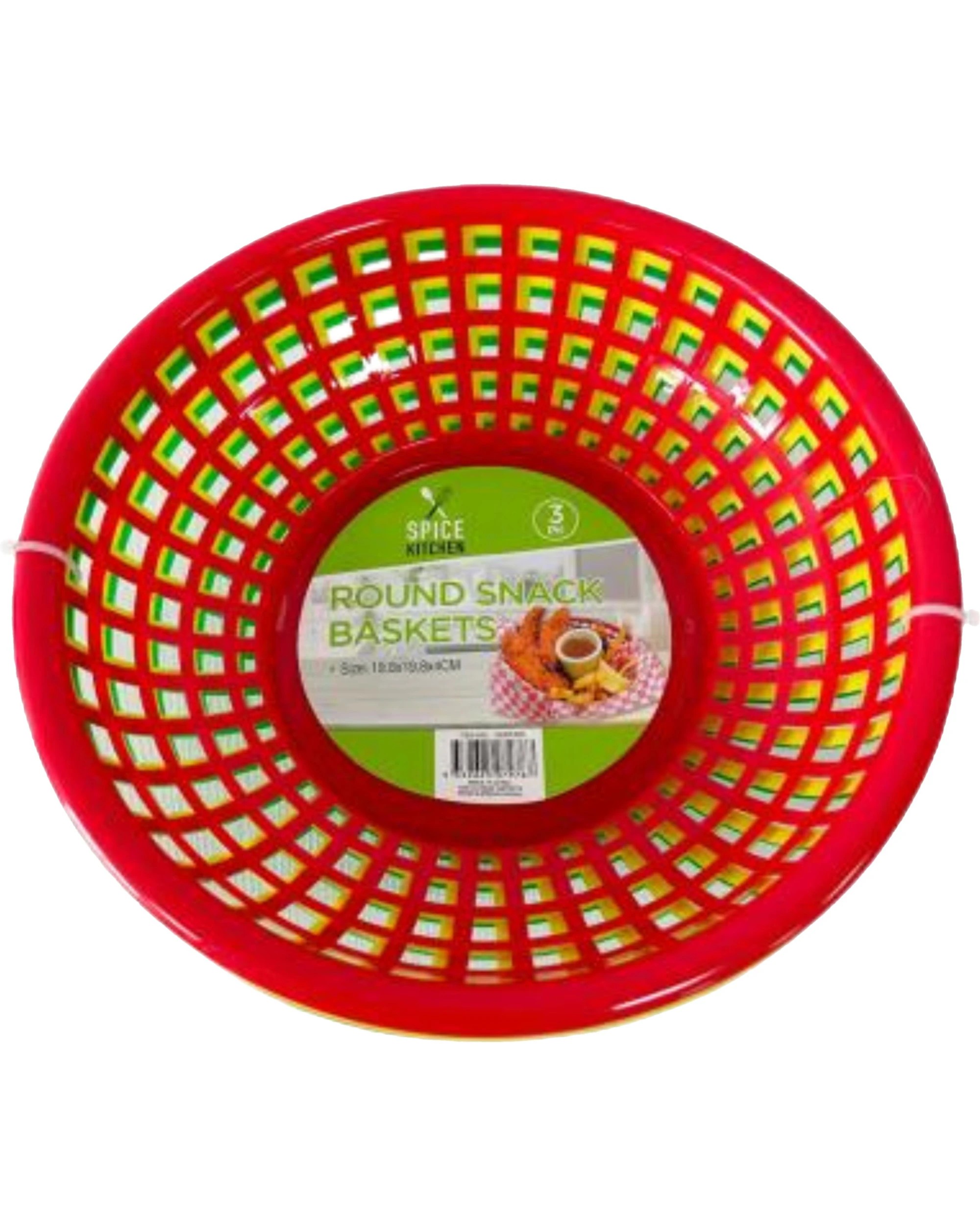 3 Durmaz Round Plastic Snack Baskets Pack of 3 - Multi, 3 of 3