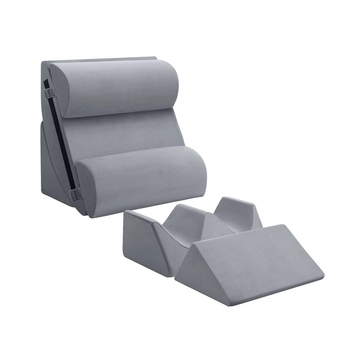 1 Ausway 6PCS Bed Wedge Pillow Set Sofa Bedding Foam - Grey, 1 of 1