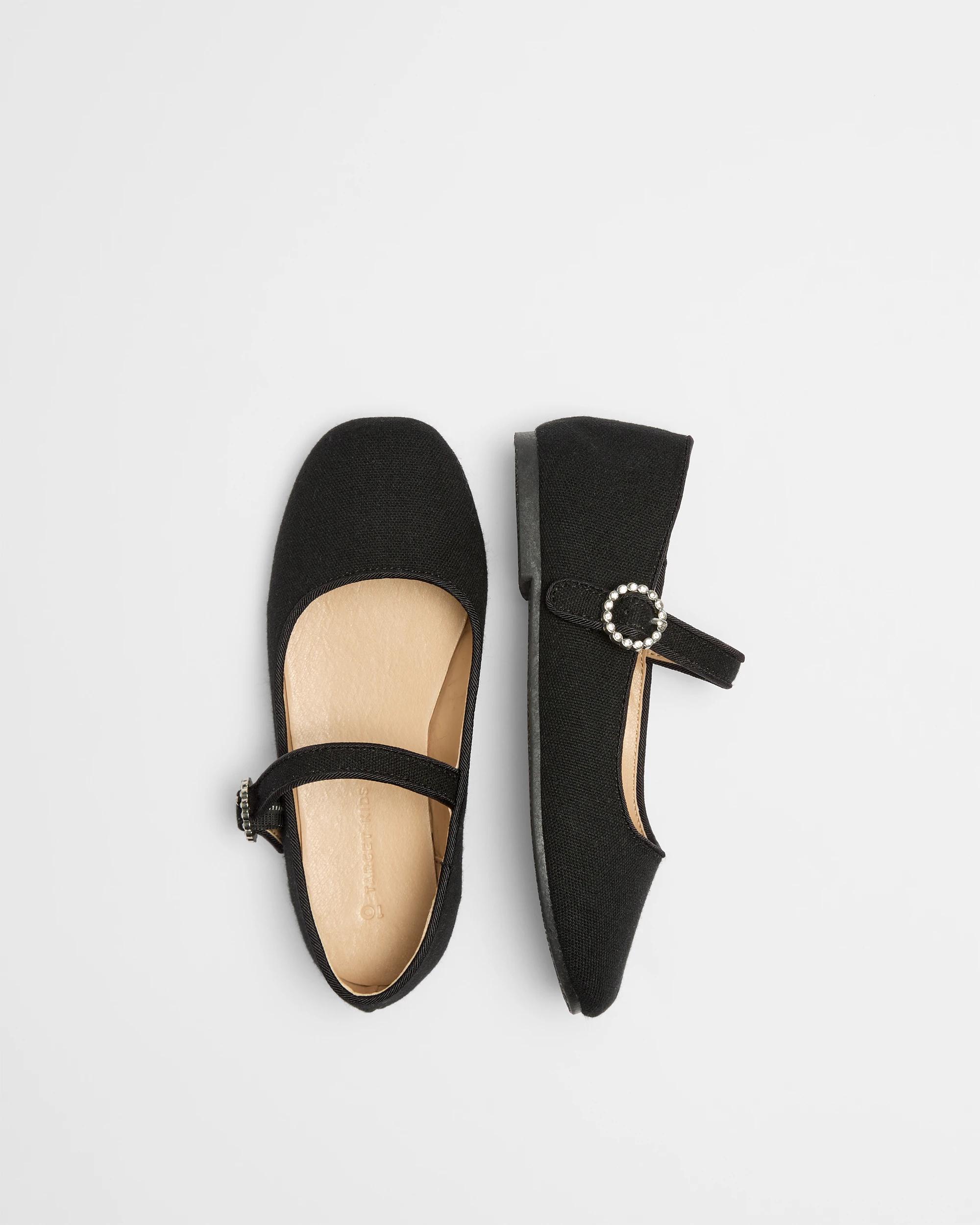 3 Target Girls Diamonte Buckle Ballet Flat BLACK, 3 of 3