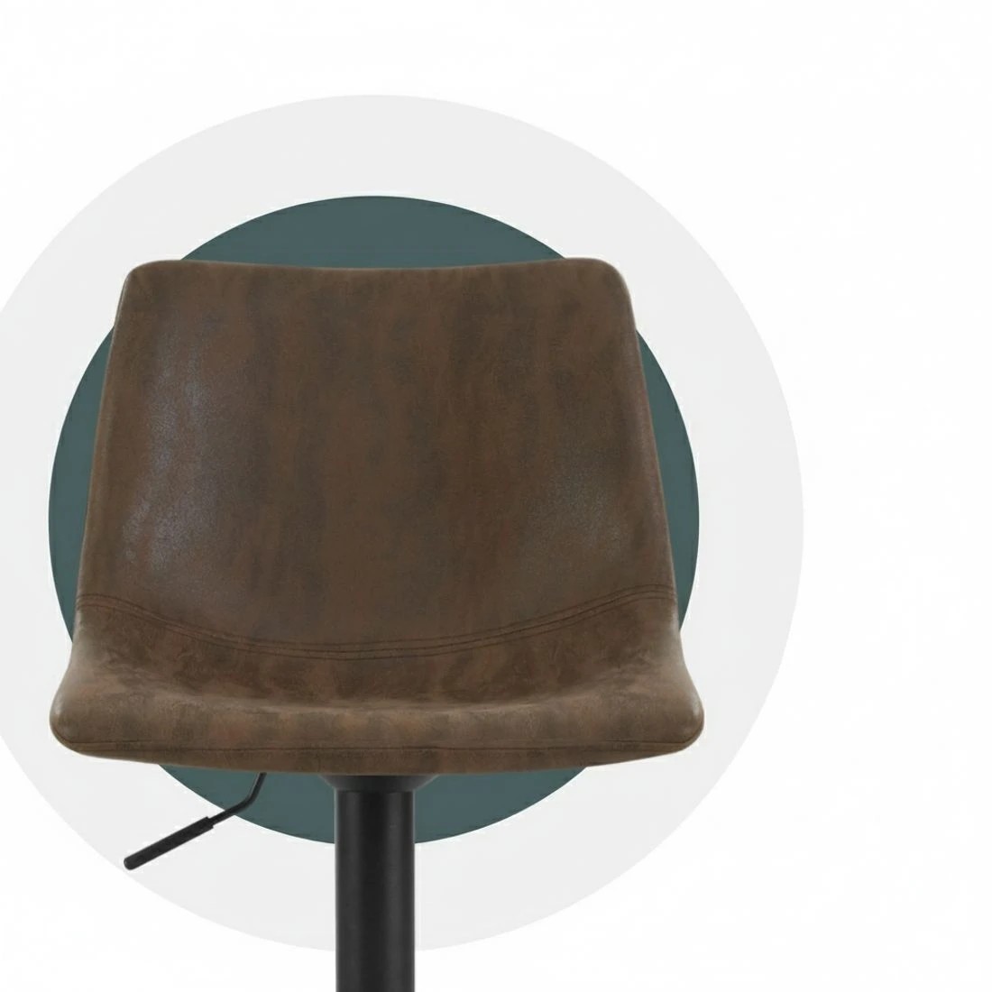 4 Artiss 4x Bar Stools Vintage Leather Swivel Gas Lift - Brown, 4 of 5