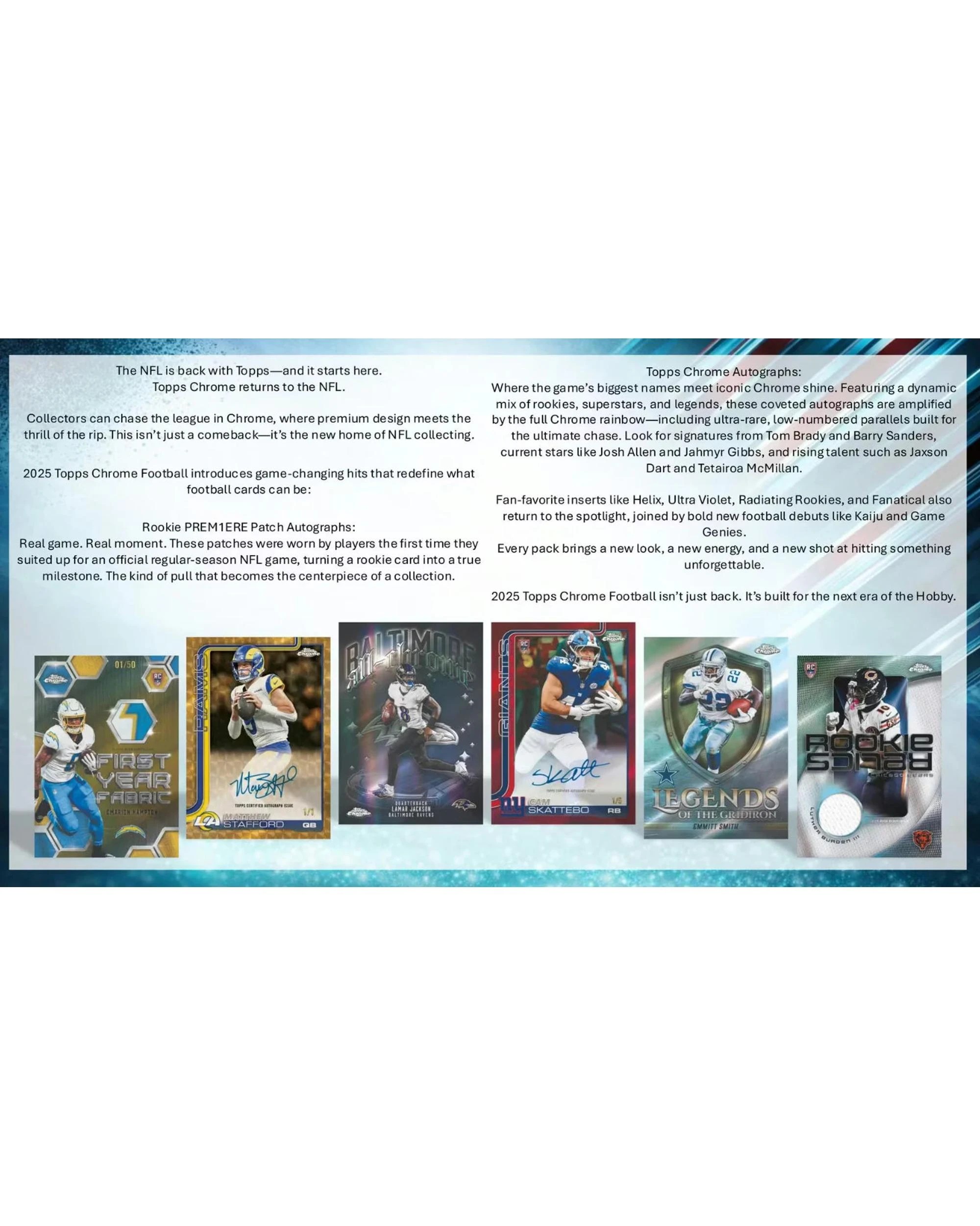 3 Topps 2025 Chrome NFL Football Jumbo Hobby Box, 3 of 9