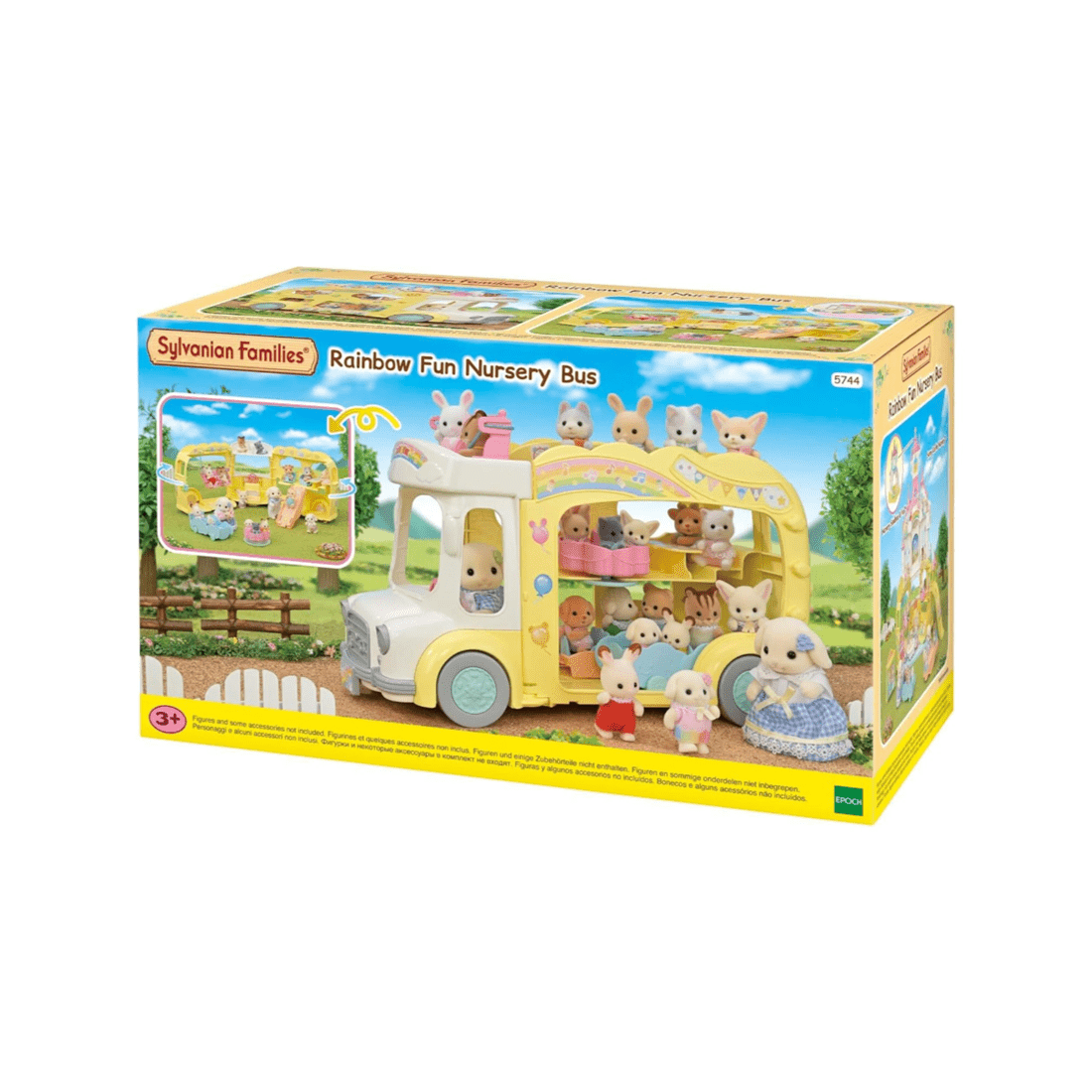 1 Epoch Co Ltd Sylvanian Families Rainbow Fun Nursery Bus, 1 of 4