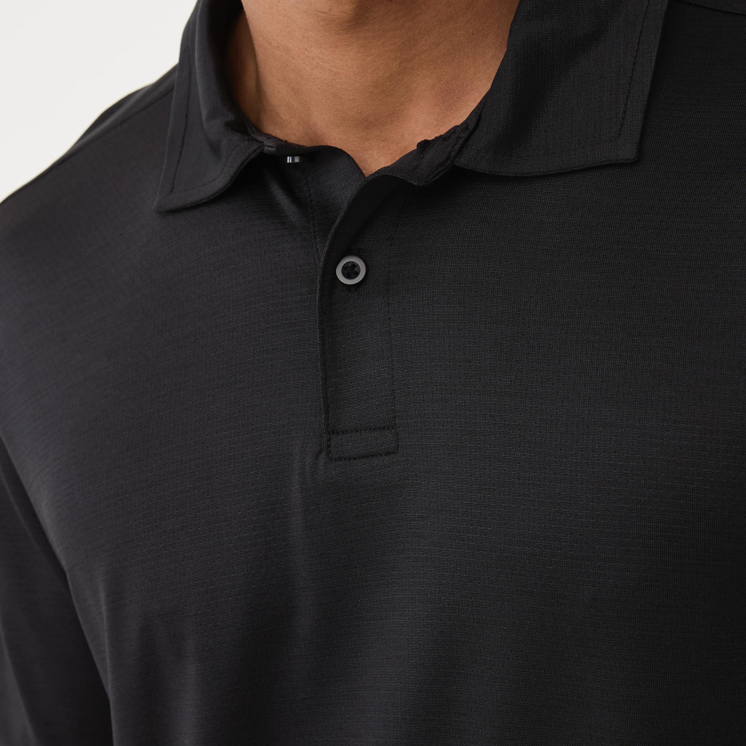 5 Active Mens Cationic Polo Shirt BLACK, 5 of 6