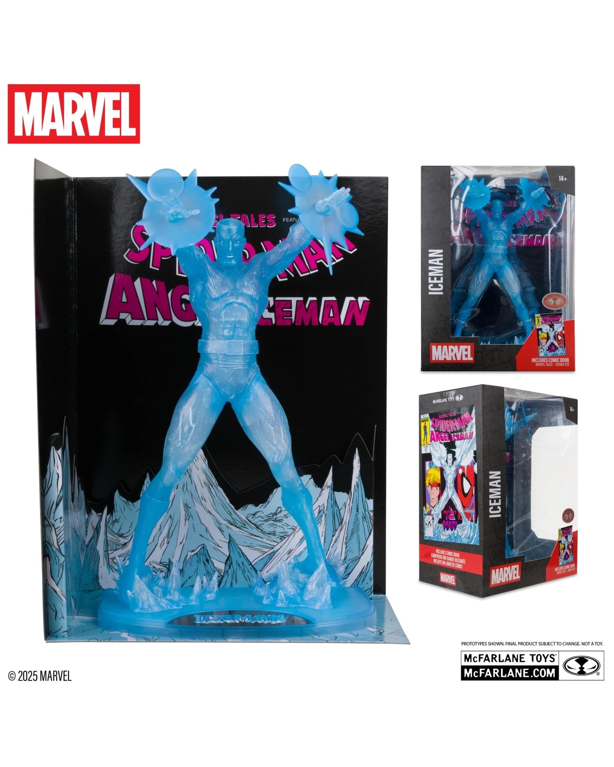 2 Marvel Tales #229 Iceman Red Platinum Edition 1:6 Scale Figure, 2 of 9