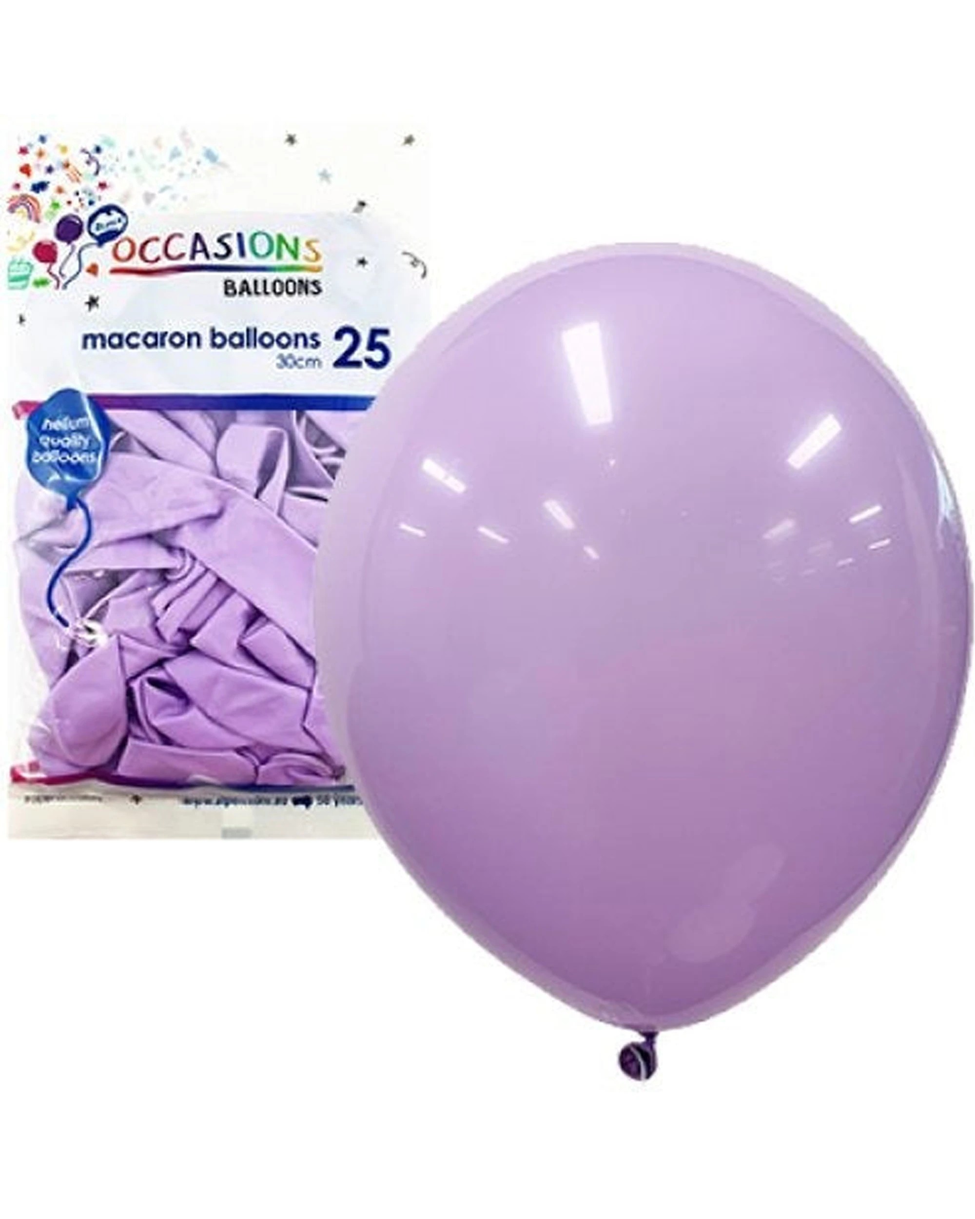 1 Alpen 25pc Latex Balloons Party Decorations 30cm Lavender - Purple, 1 of 2