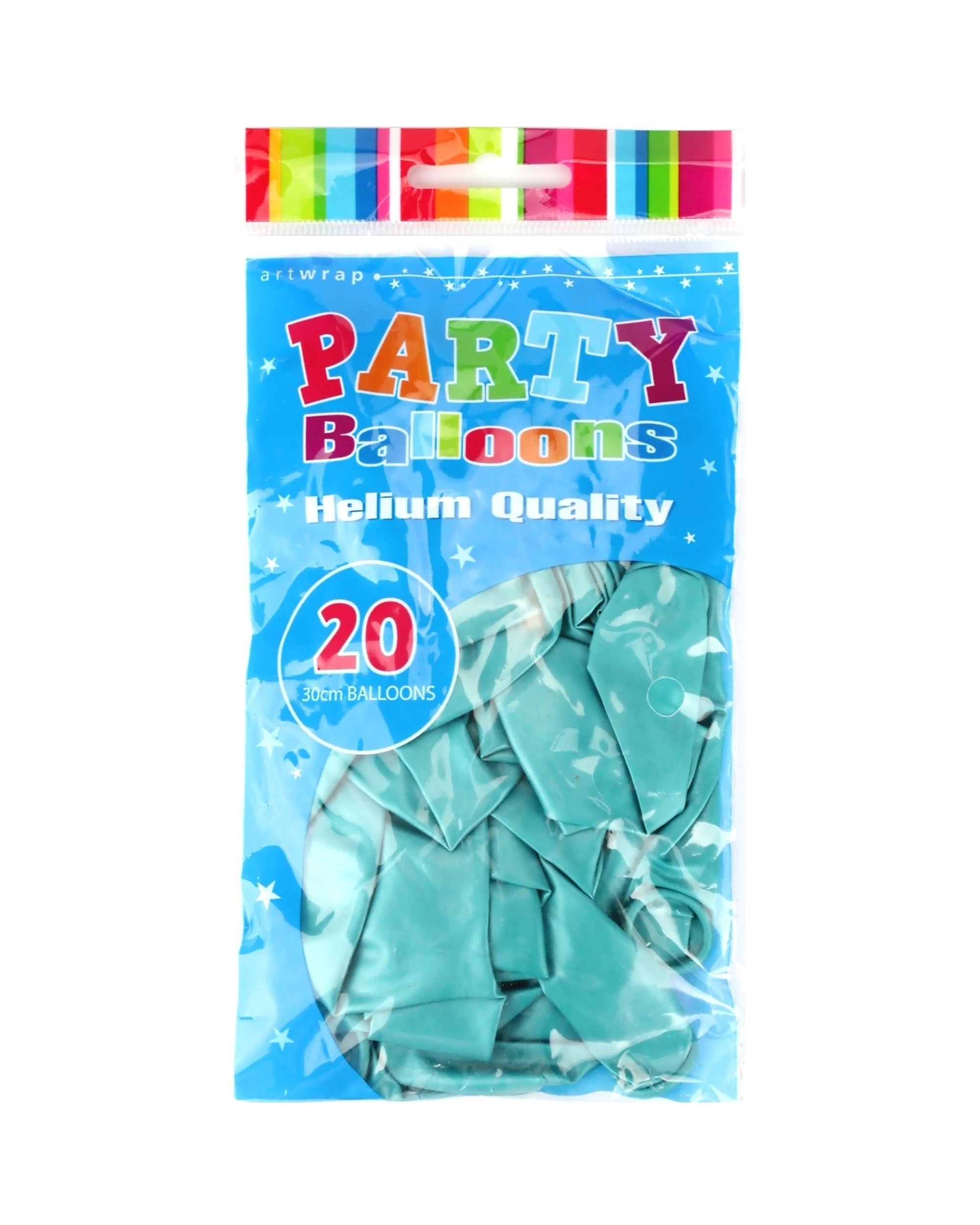 2 Artwrap Teal Pearl Balloons Pack of 20Blue - Blue, 2 of 2
