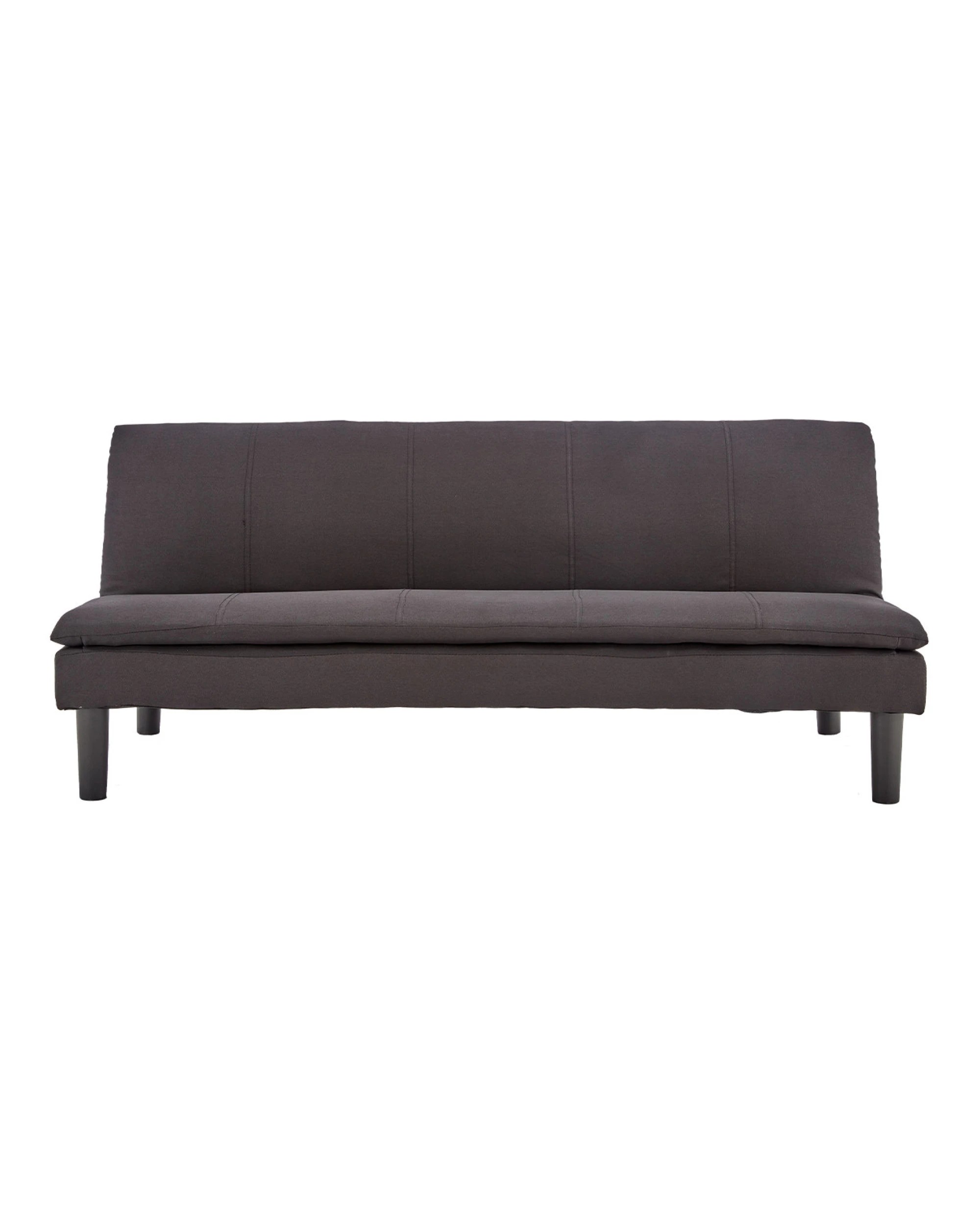 1 Sarantino 3 Seater Modular Faux Linen Fabric Sofa Bed Couch - Black, 1 of 10