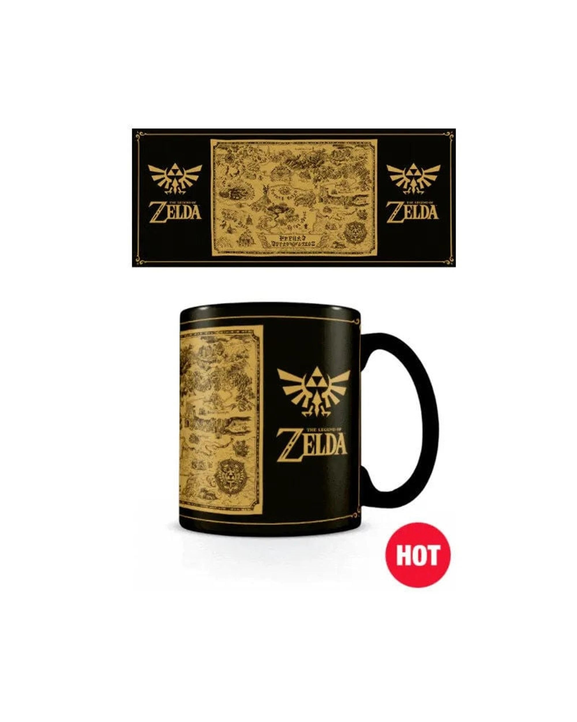4 The Legend of Zelda Map Heat Changing Mug - Black, 4 of 6