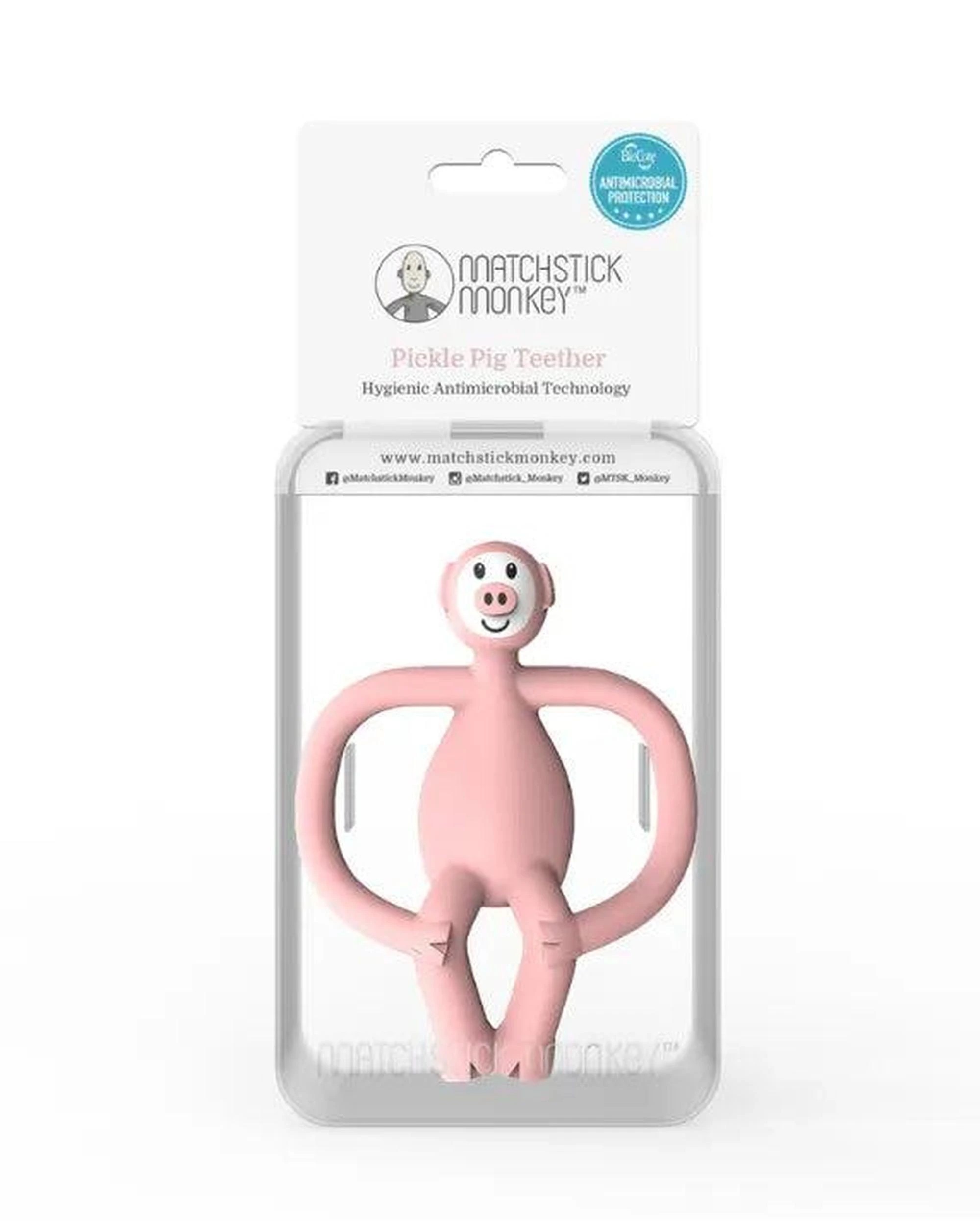 4 Matchstick Monkey Pig Teether, 4 of 4
