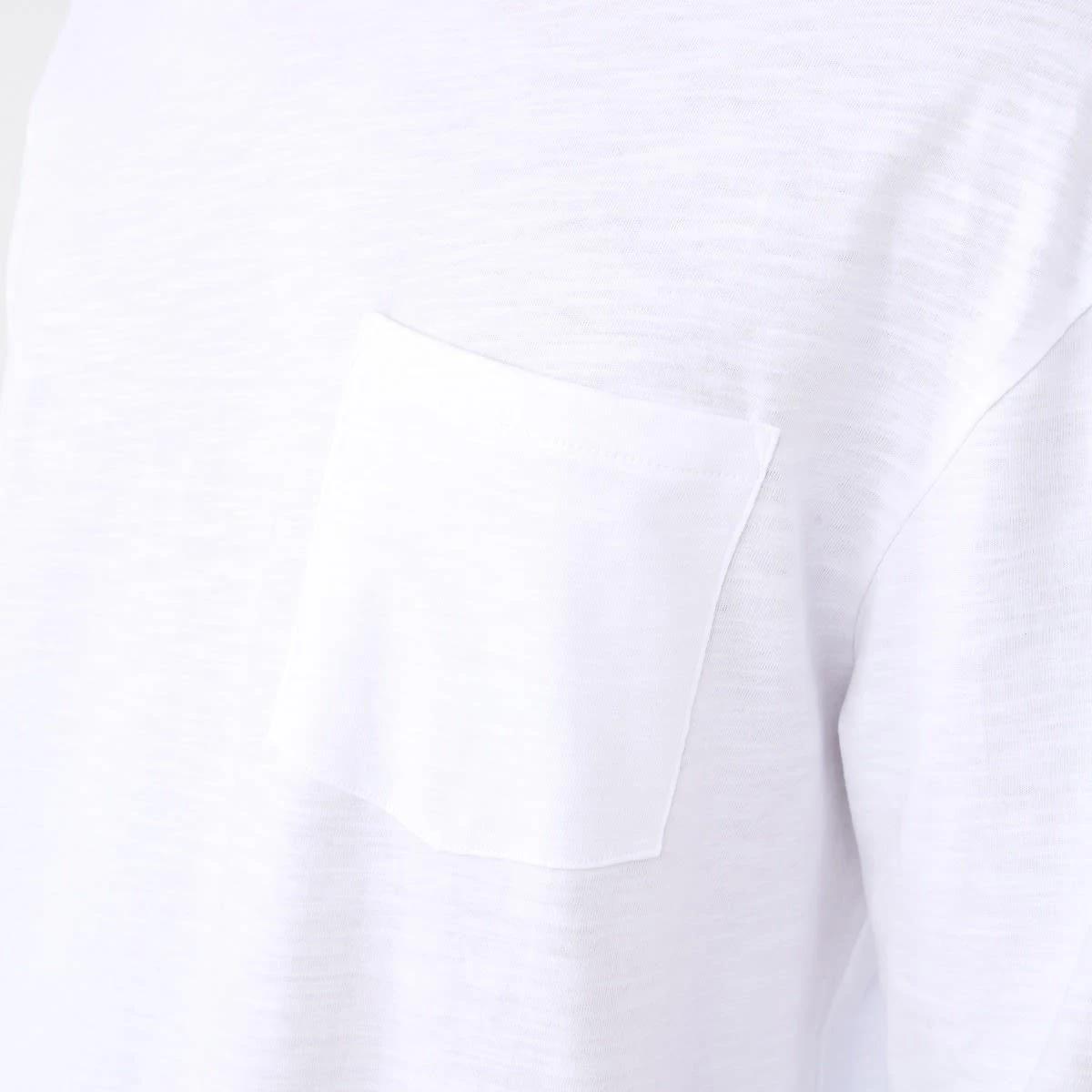 6 Long Sleeve Oversized Slub Pocket T-shirt WHITE, 6 of 6