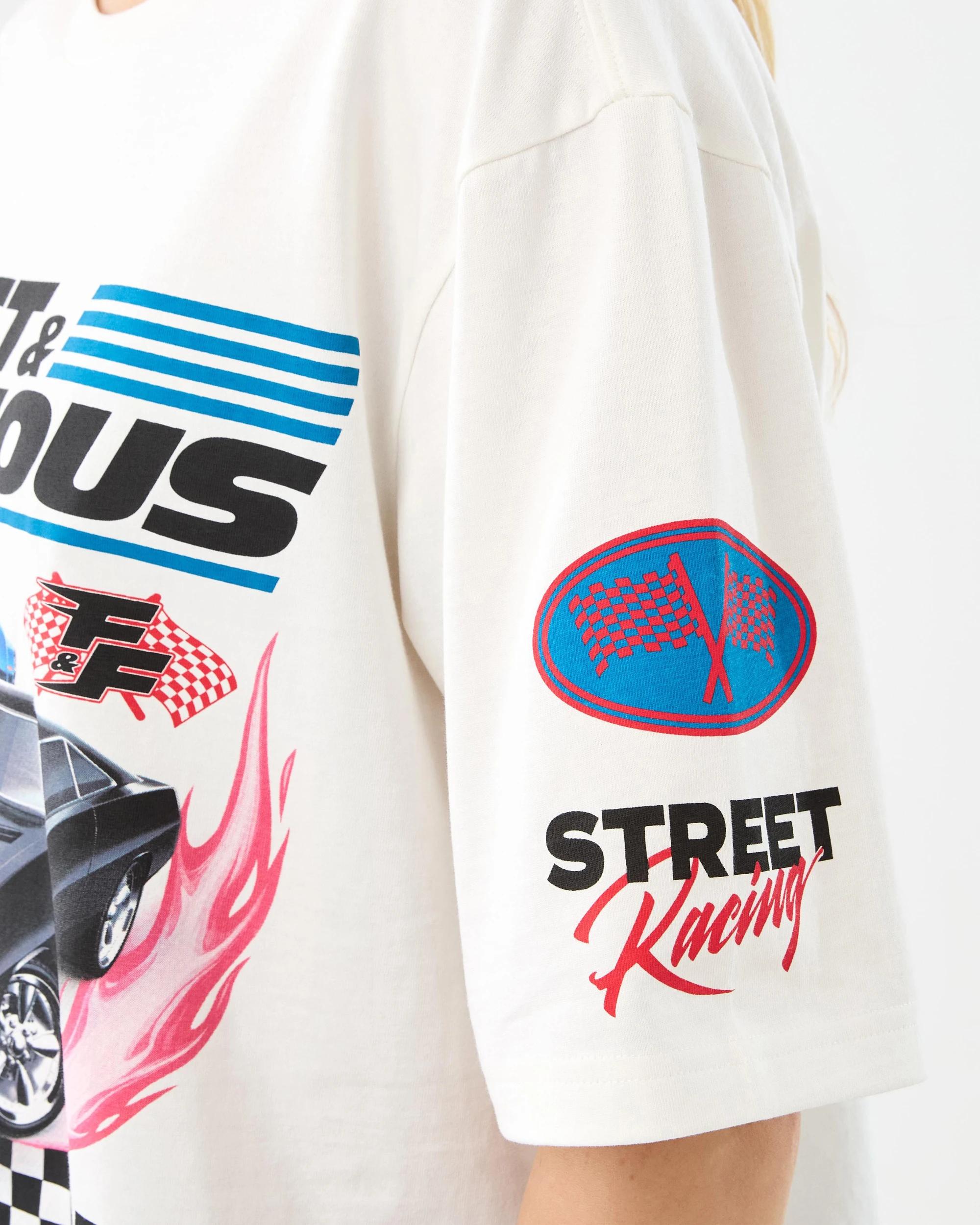 7 Fast & Furious License Short Sleeve Oversized Chopped T-shirt Ffwomens, 7 of 8