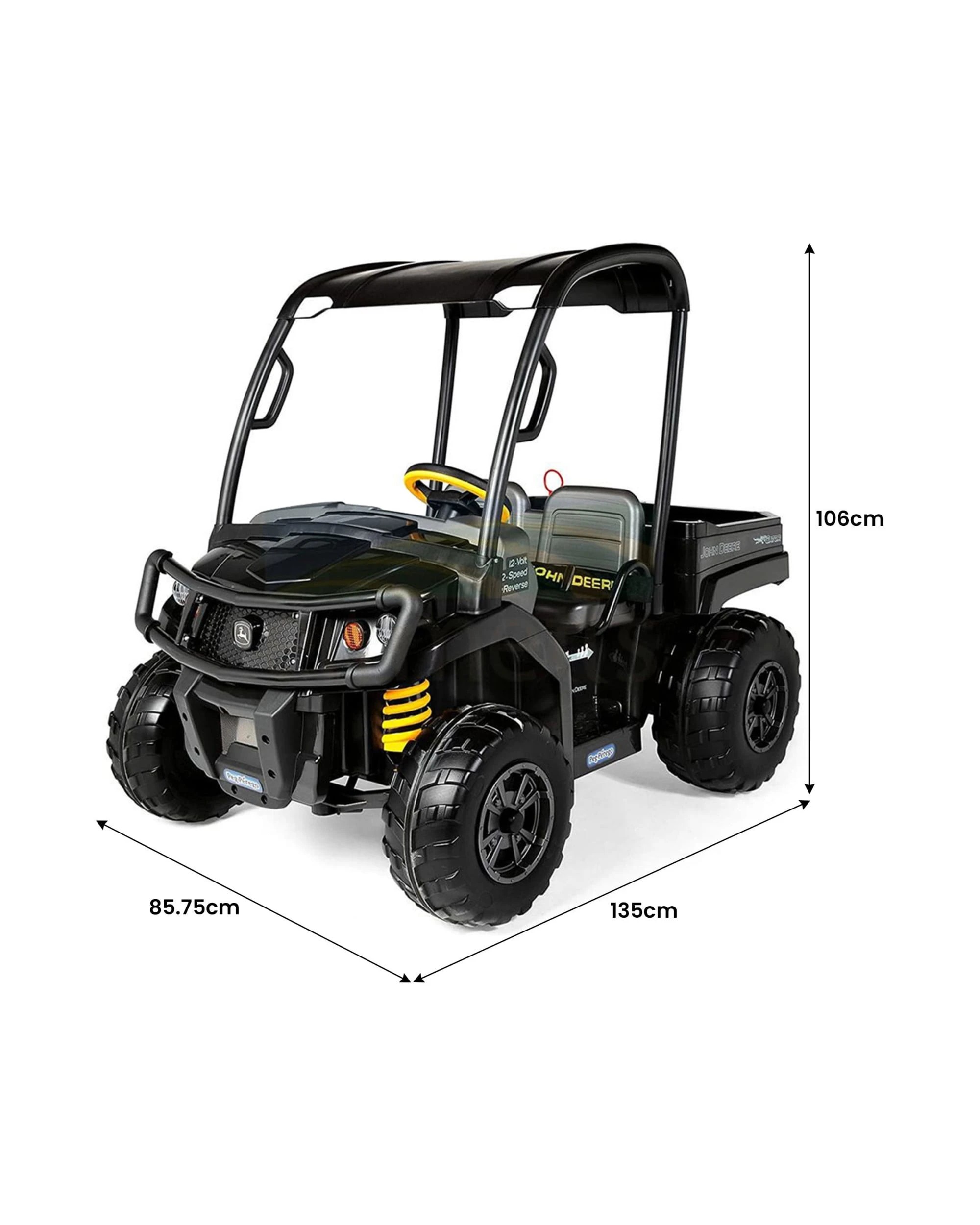 6 John Deere Midnight Black Gator XUV Kids Ride On Car Dual Seat 12V Battery, 6 of 9