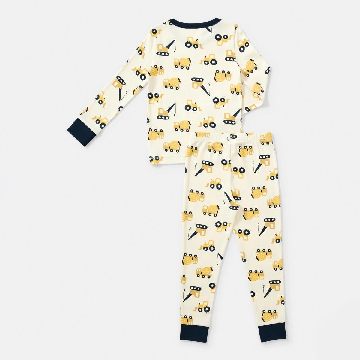 7 Rib Pyjama Set Wht Trucks, 7 of 9
