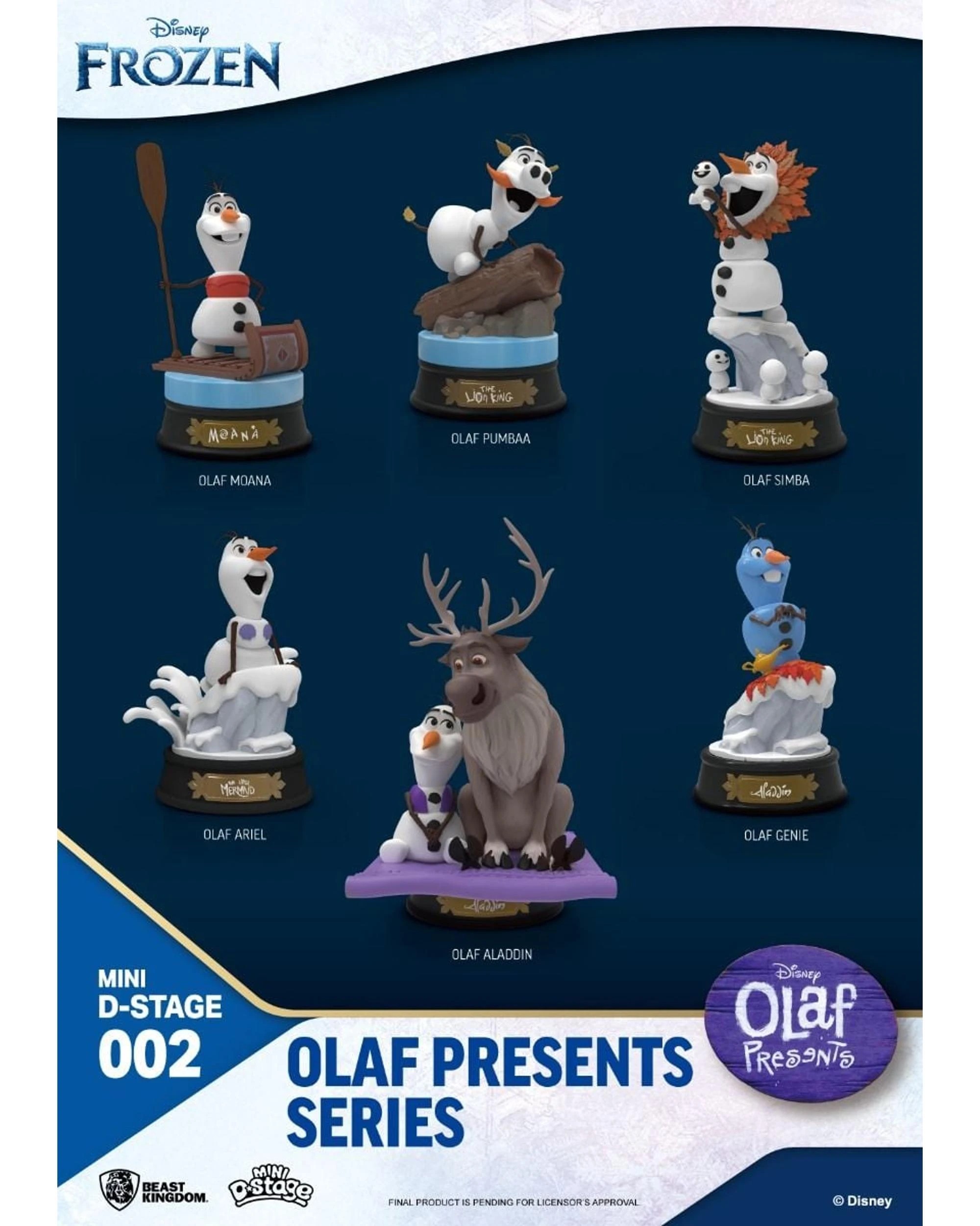 6 Beast Kingdom Mini D Stage Disney Olaf Presents Series Olaf Genie Figure, 6 of 6