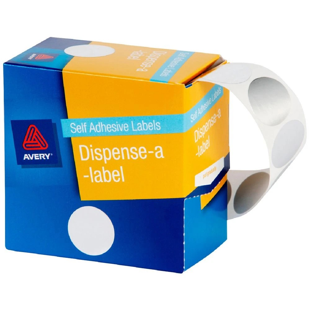 1 Avery Dispenser Labels 24mm Silver 250 Pack, 1 of 2